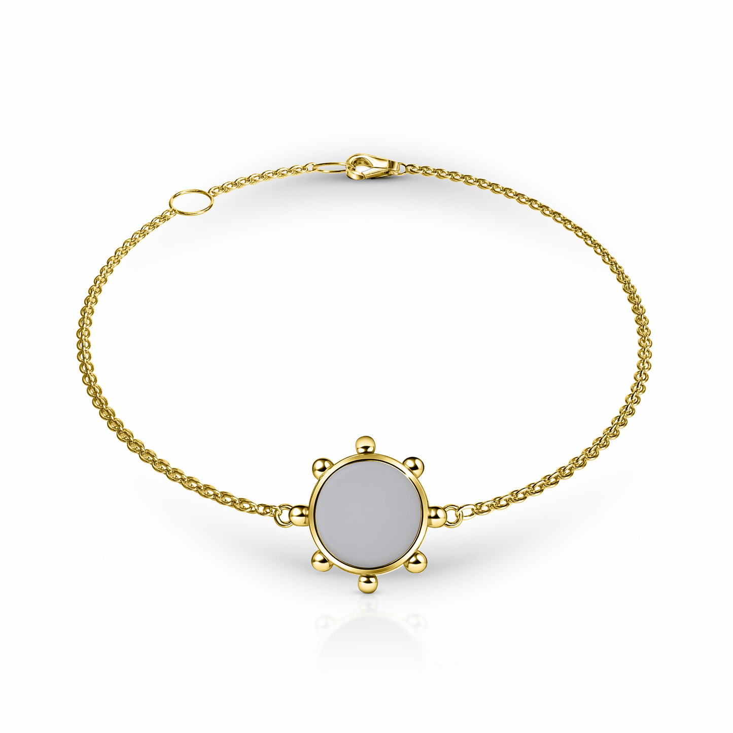 Orbit Bracelet, 1 motif | 14K Gold Steel Gray {{ catogery }} {{ Collections }}