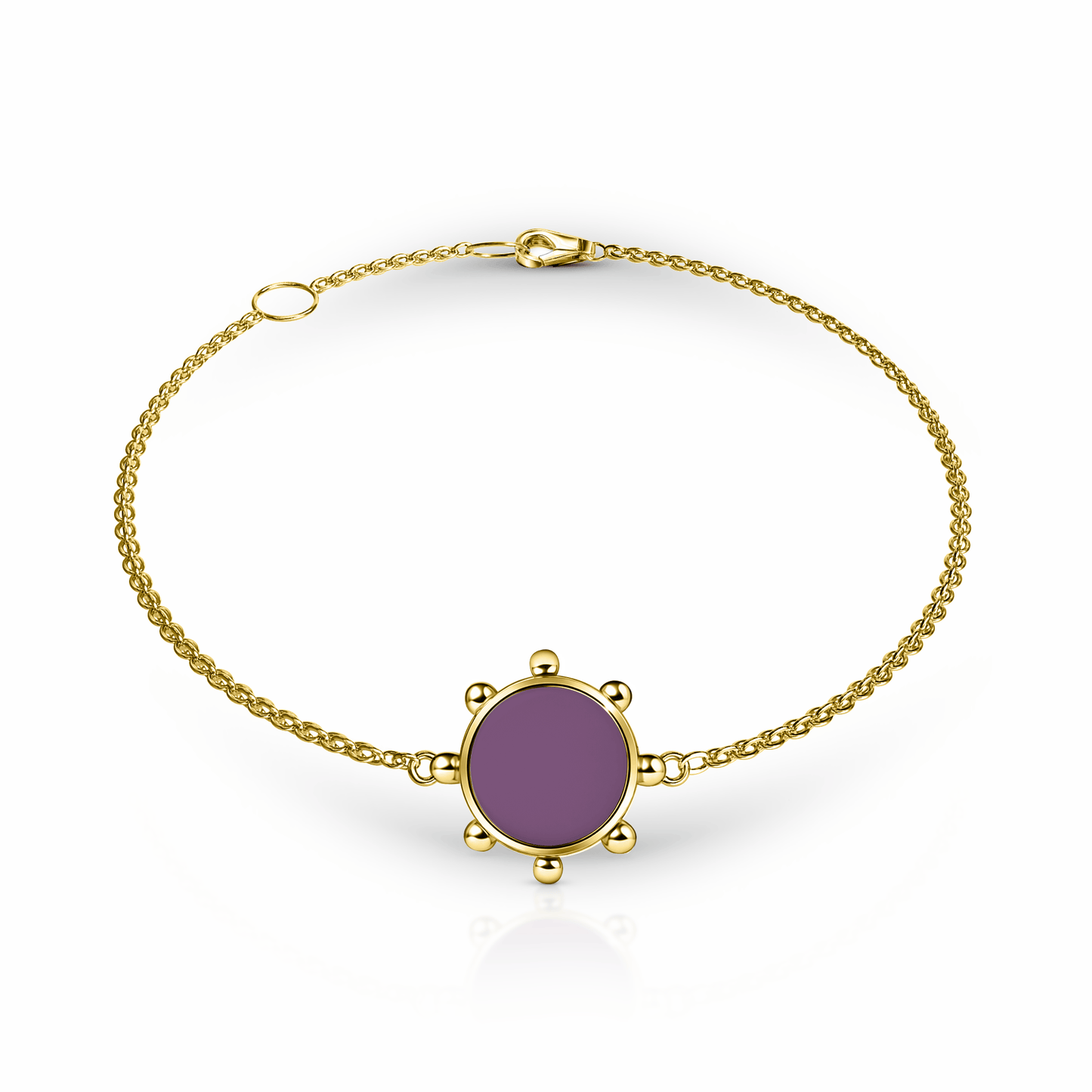 Orbit Bracelet, 1 motif | 14K Gold Sunset Purple {{ catogery }} {{ Collections }}