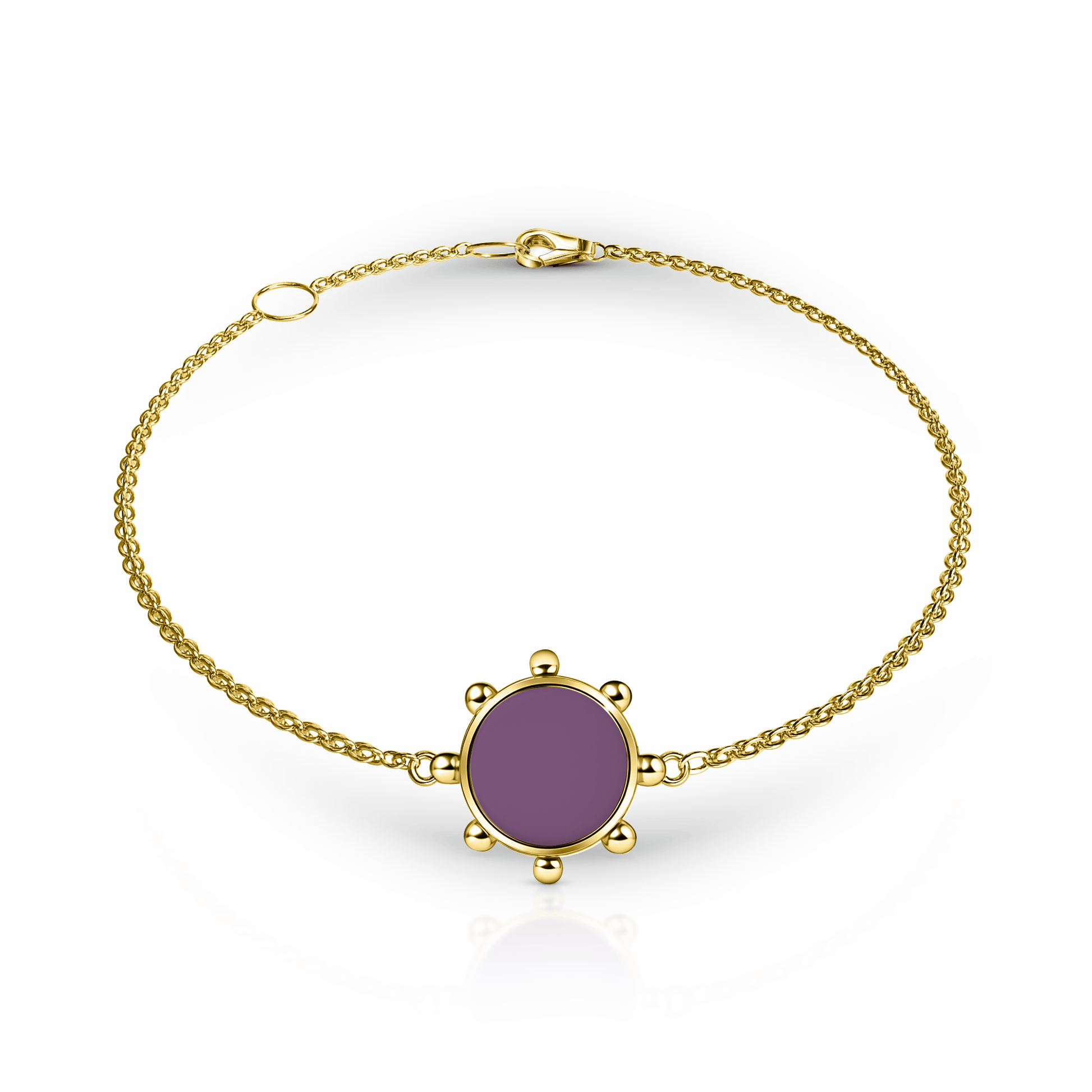 Orbit Bracelet, 1 motif | 14K Gold Sunset Purple {{ catogery }} {{ Collections }}