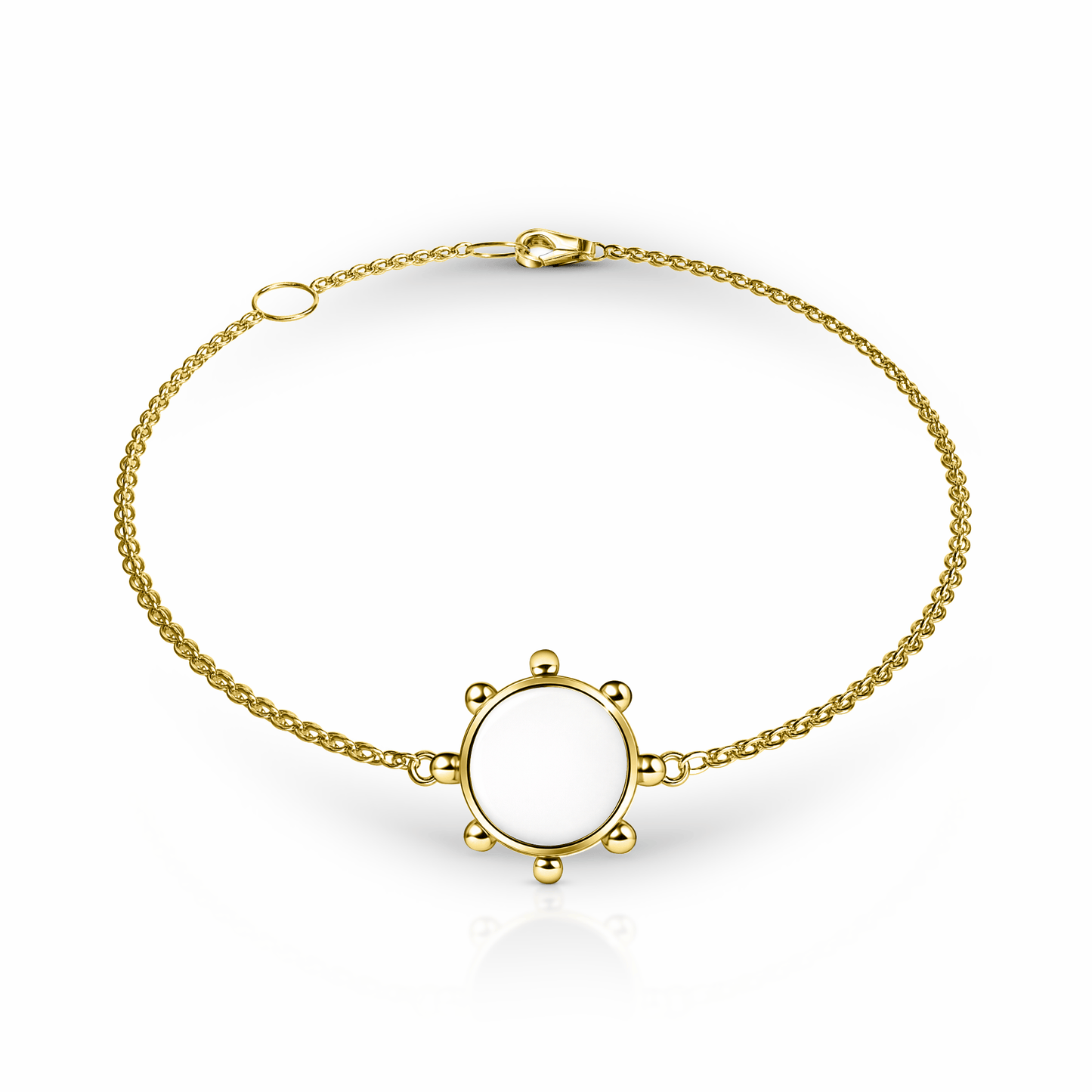 Orbit Bracelet, 1 motif | 14K Gold White Cloud {{ catogery }} {{ Collections }}