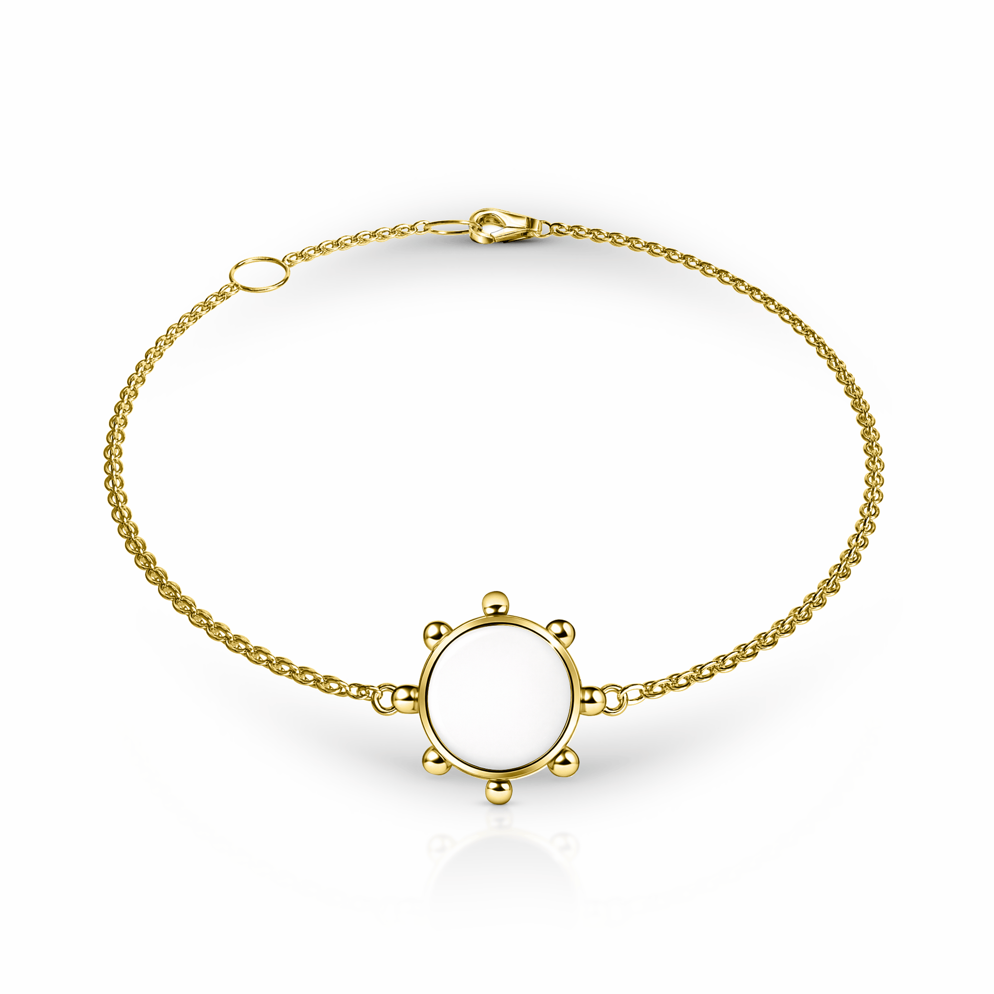 Orbit Bracelet, 1 motif | 14K Gold White Cloud {{ catogery }} {{ Collections }}