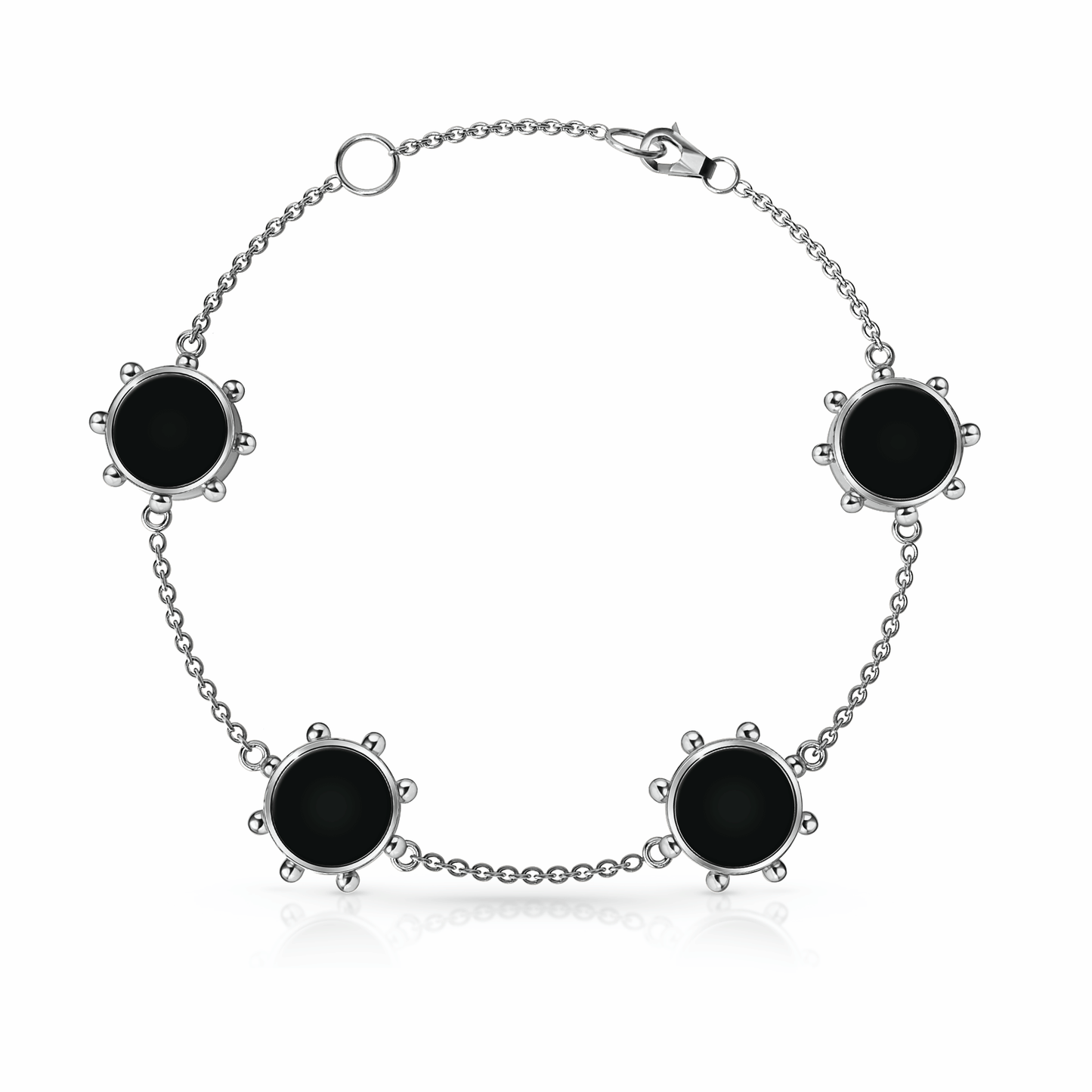 Orbit Bracelet, 4 motif | Sterling Silver Black Night {{ catogery }} {{ Collections }}