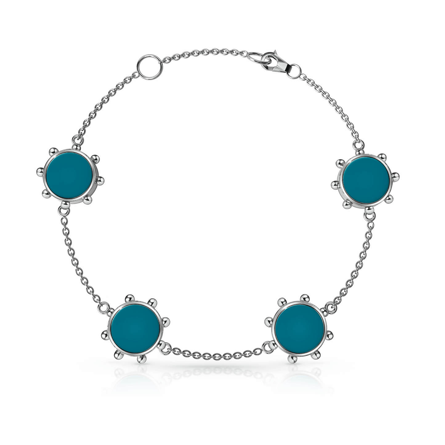 Orbit Bracelet, 4 motif | Sterling Silver Seafoam Green {{ catogery }} {{ Collections }}