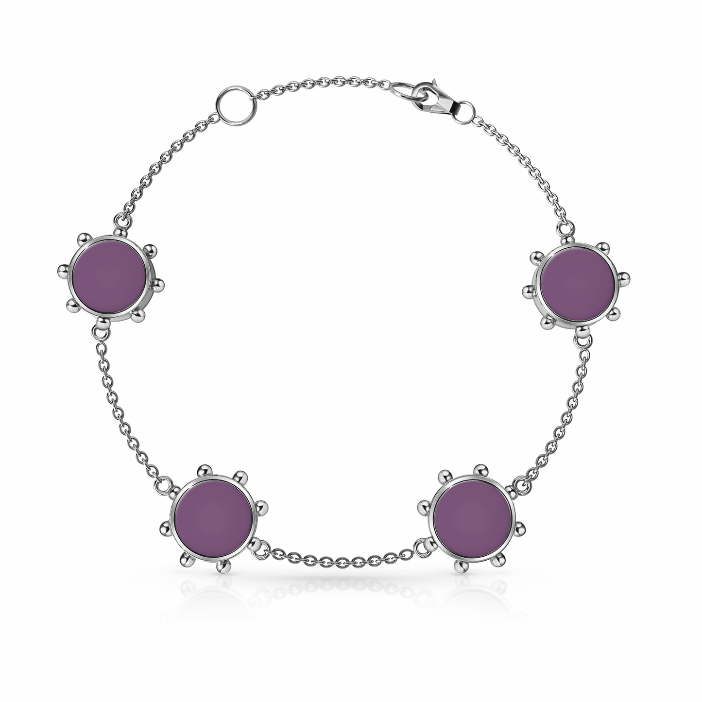 Orbit Bracelet, 4 motif | Sterling Silver Sunset Purple {{ catogery }} {{ Collections }}