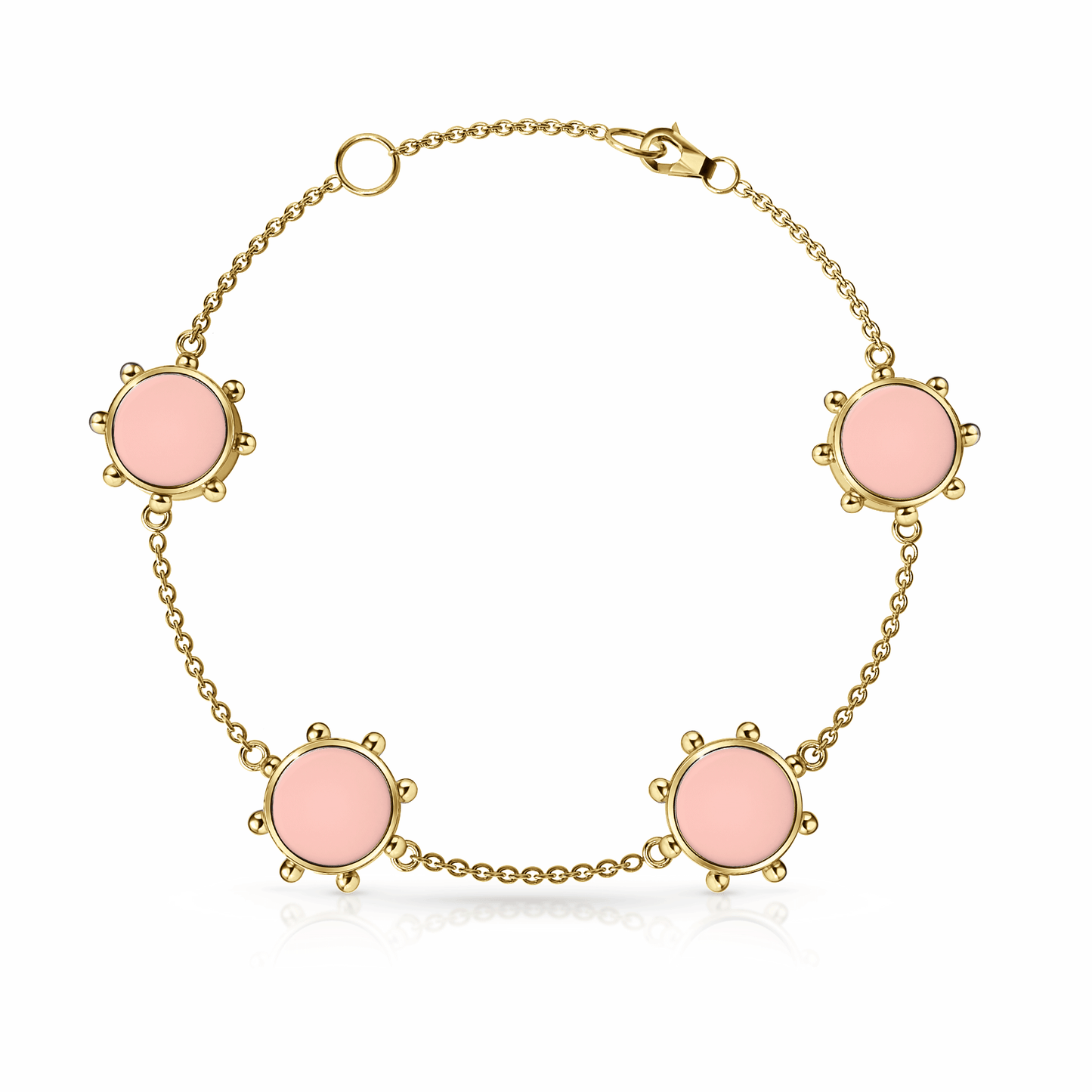 Orbit Bracelet, 4 motif | 14K Gold Rose Petal {{ catogery }} {{ Collections }}