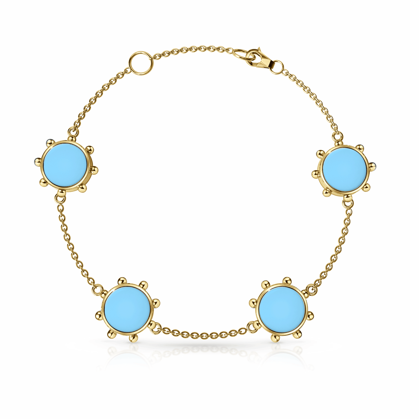 Orbit Bracelet, 4 motif | 14K Gold Sky Blue {{ catogery }} {{ Collections }}