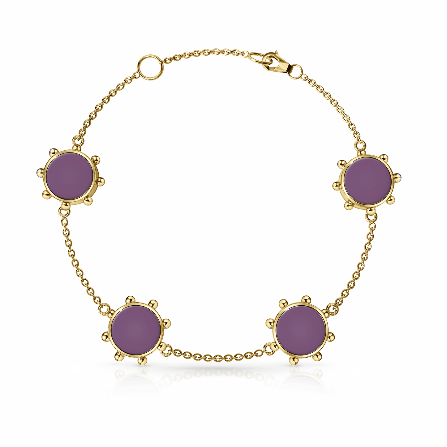 Orbit Bracelet, 4 motif | 14K Gold Sunset Purple {{ catogery }} {{ Collections }}