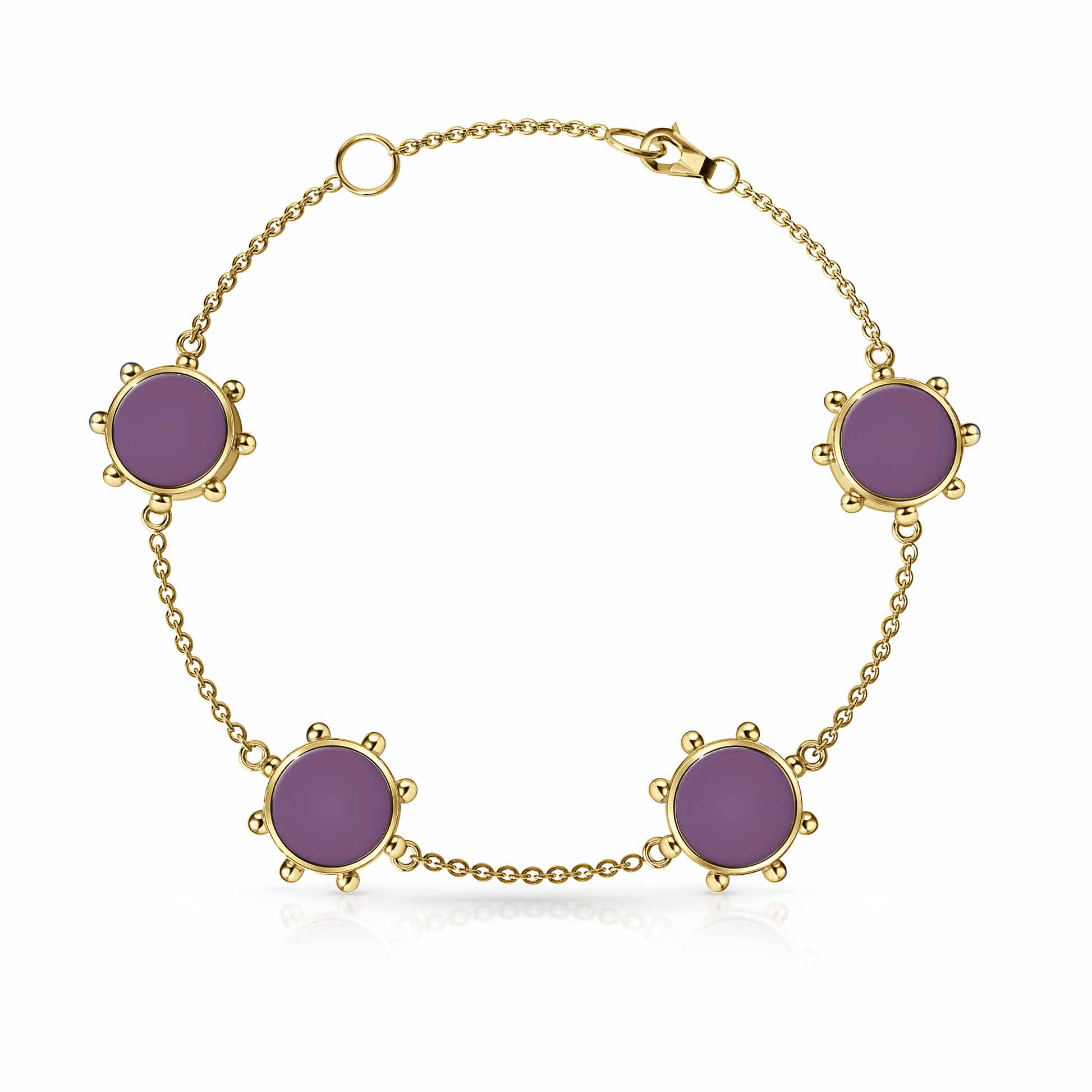Orbit Bracelet, 4 motif | 14K Gold Sunset Purple {{ catogery }} {{ Collections }}