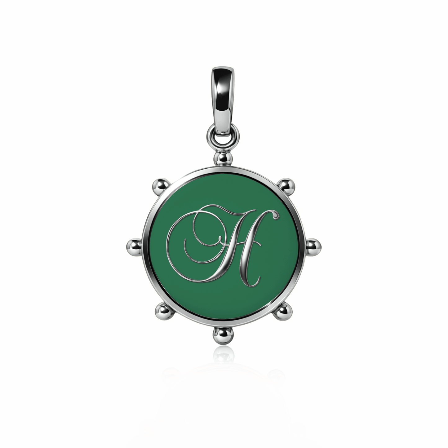 Orbit Charm, large | Sterling Silver Spring Green {{ catogery }} {{ Collections }}