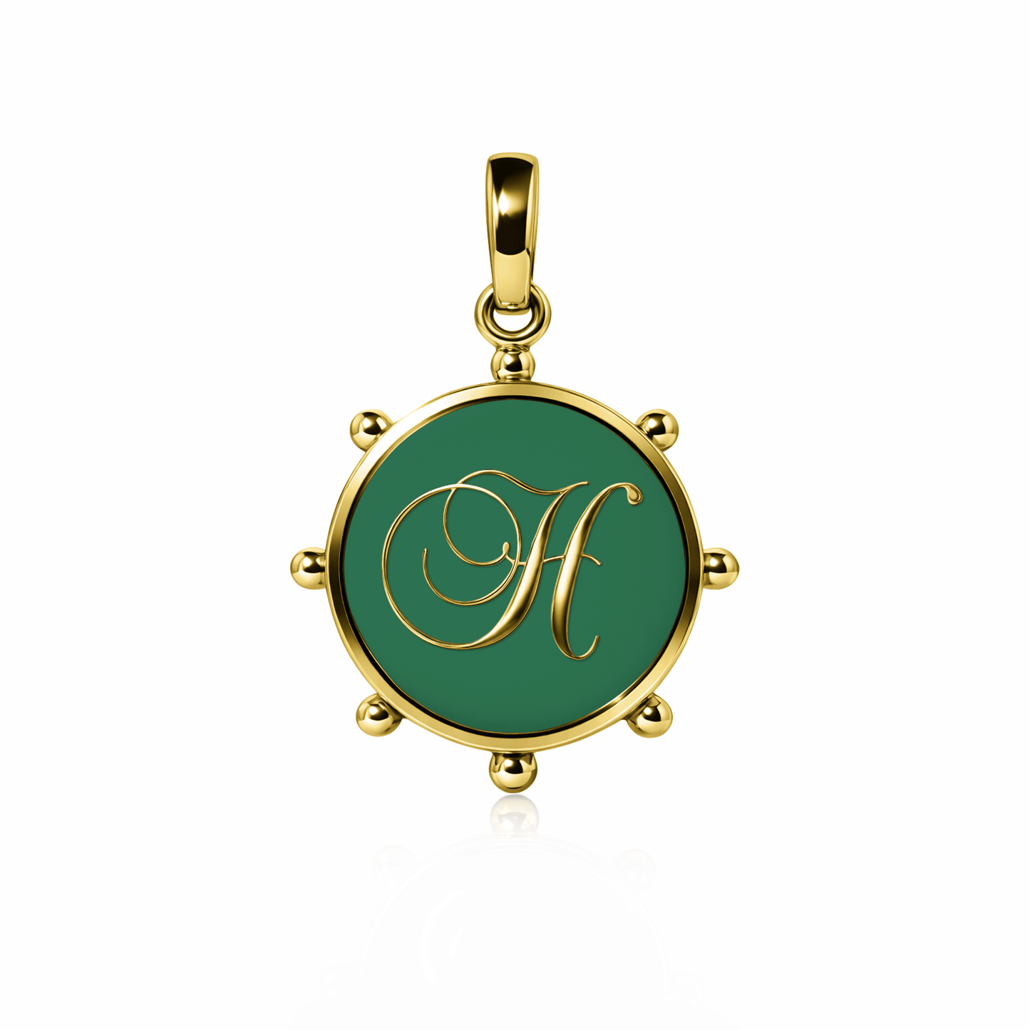 Orbit Charm, large | 14K Gold Spring Green {{ catogery }} {{ Collections }}