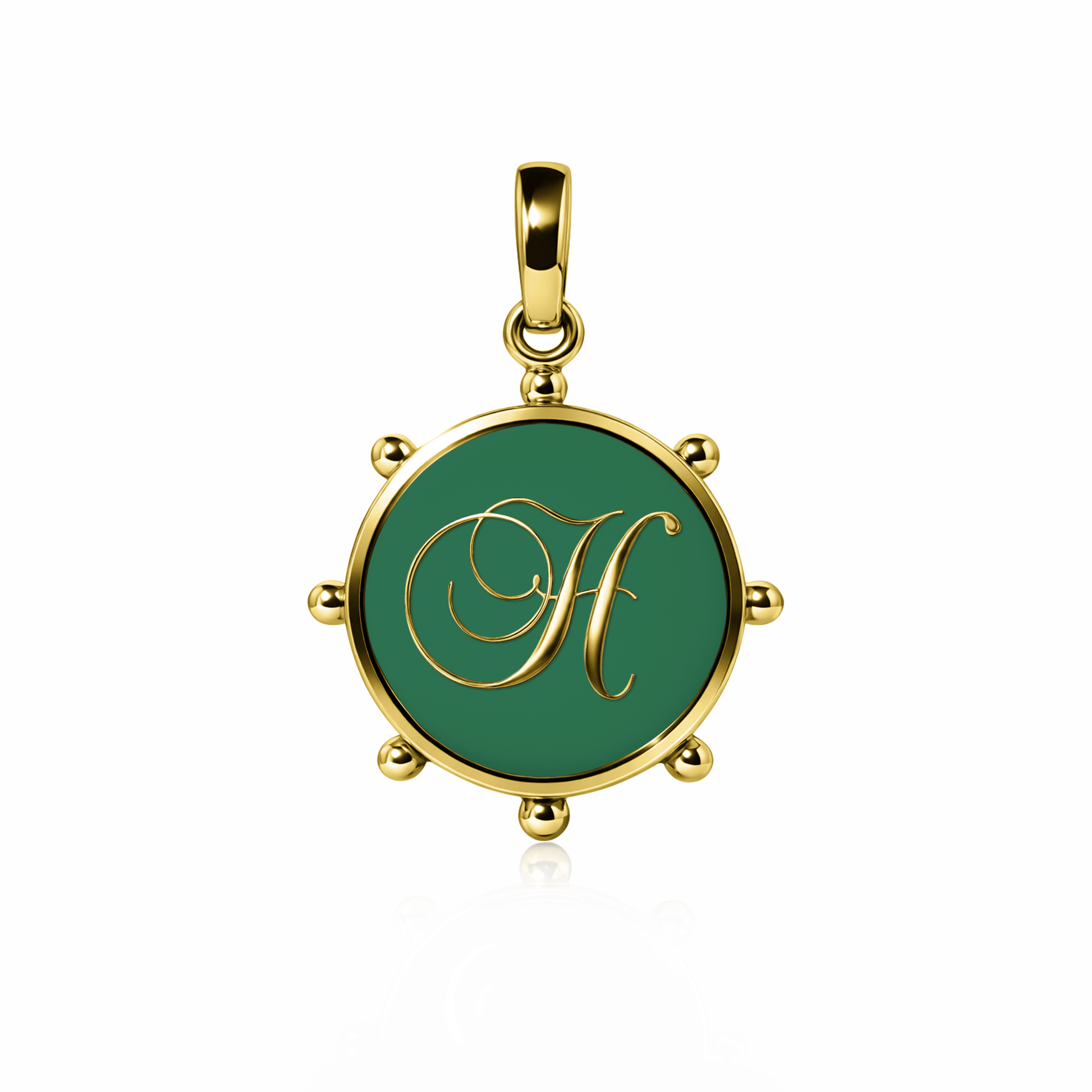 Orbit Charm, large | 14K Gold Spring Green {{ catogery }} {{ Collections }}