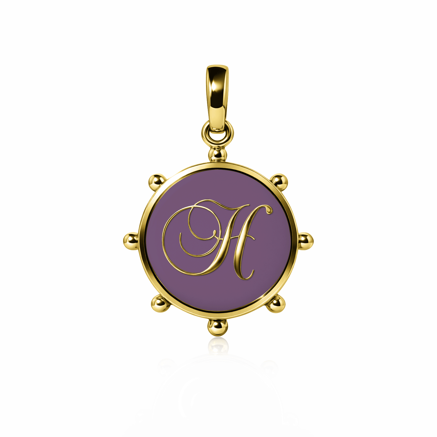 Orbit Charm, large | 14K Gold Sunset Purple {{ catogery }} {{ Collections }}