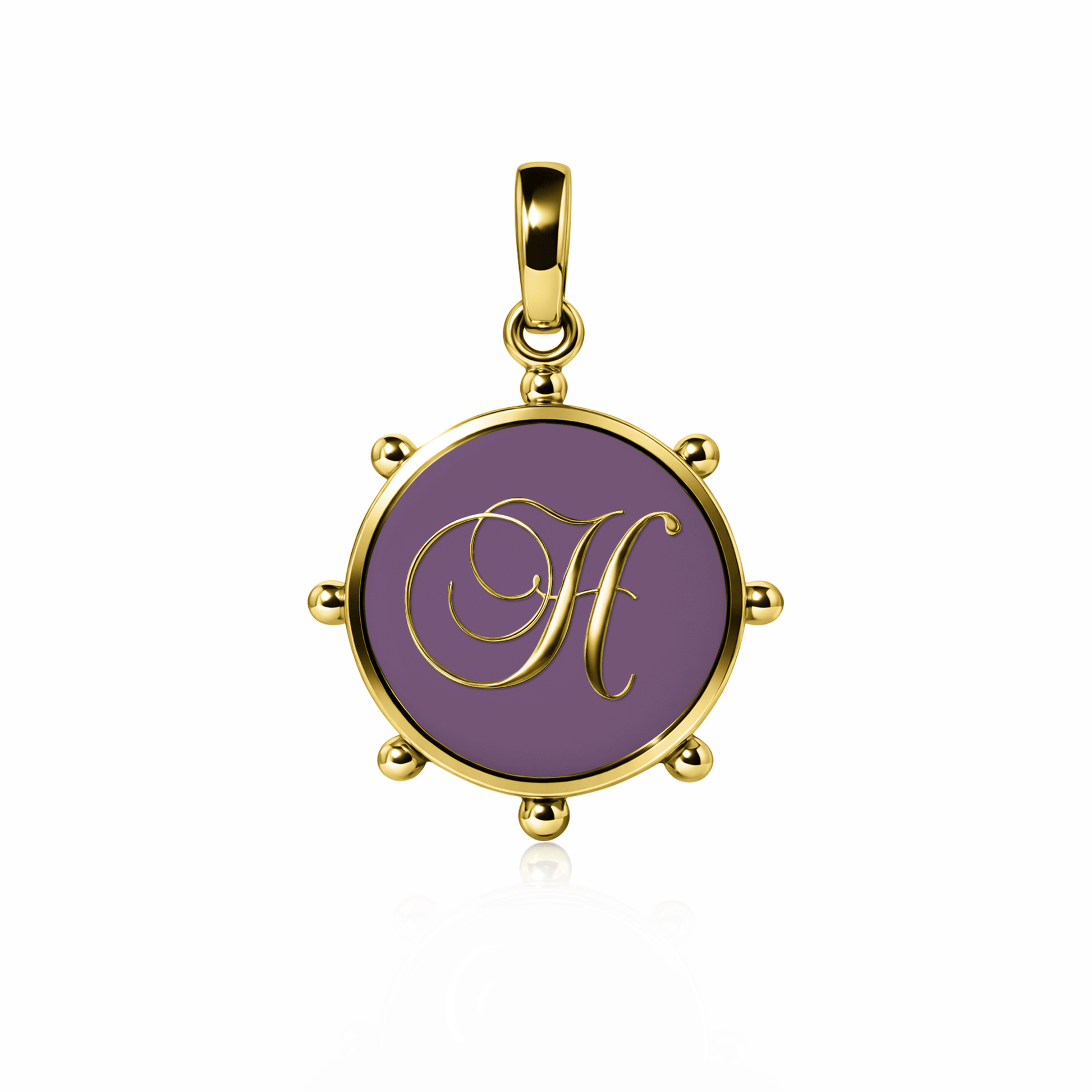 Orbit Charm, large | 14K Gold Sunset Purple {{ catogery }} {{ Collections }}