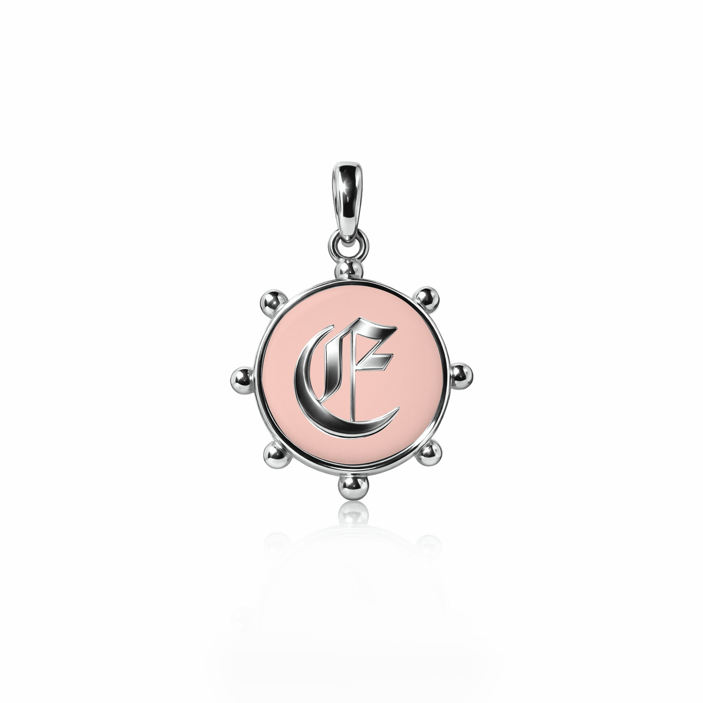 Orbit Charm, medium | Sterling Silver Rose Petal {{ catogery }} {{ Collections }}