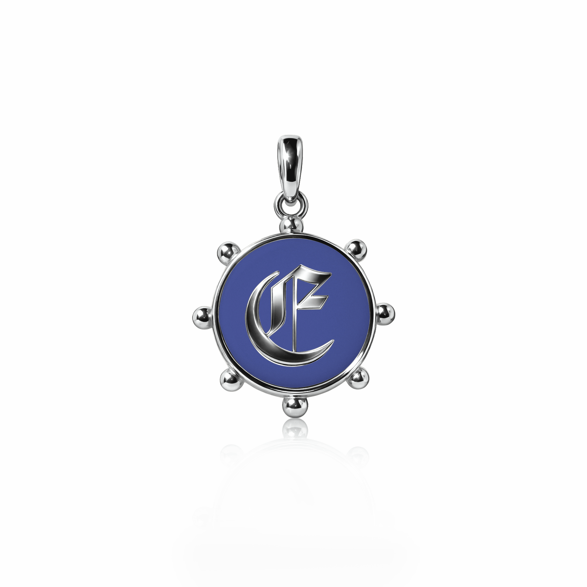 Orbit Charm, medium | Sterling Silver Royal Blue {{ catogery }} {{ Collections }}