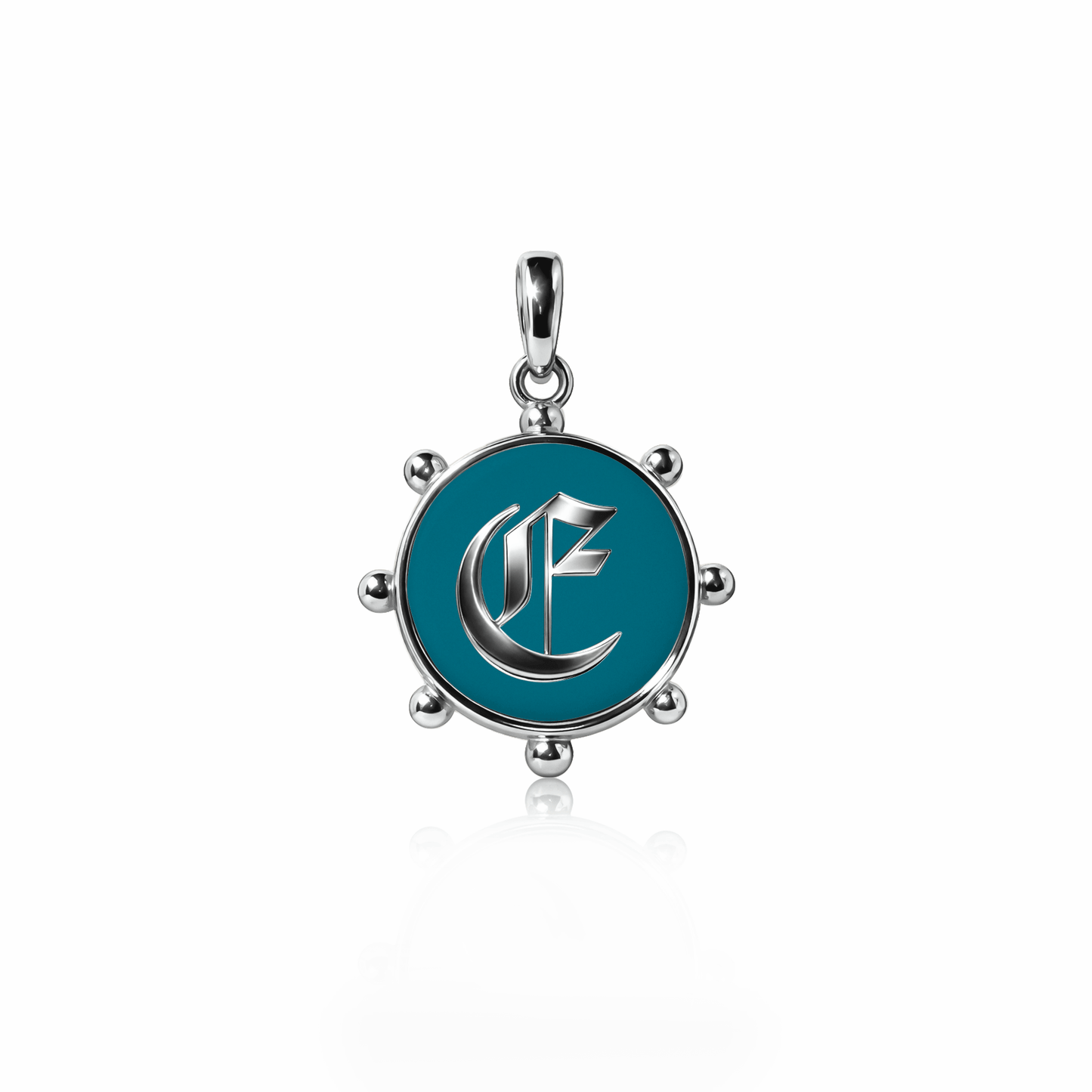 Orbit Charm, medium | Sterling Silver Seafoam Green {{ catogery }} {{ Collections }}