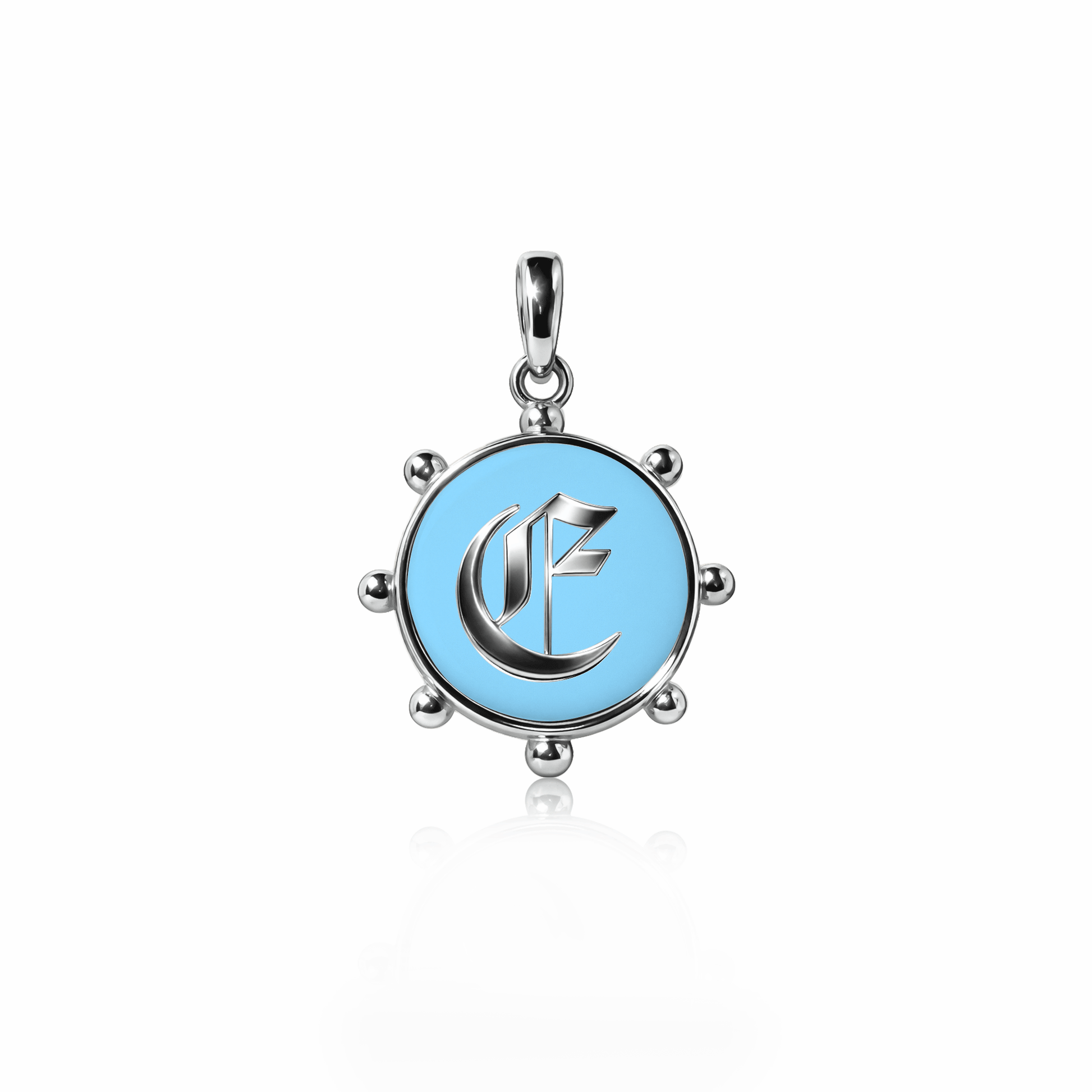 Orbit Charm, medium | Sterling Silver Sky Blue {{ catogery }} {{ Collections }}