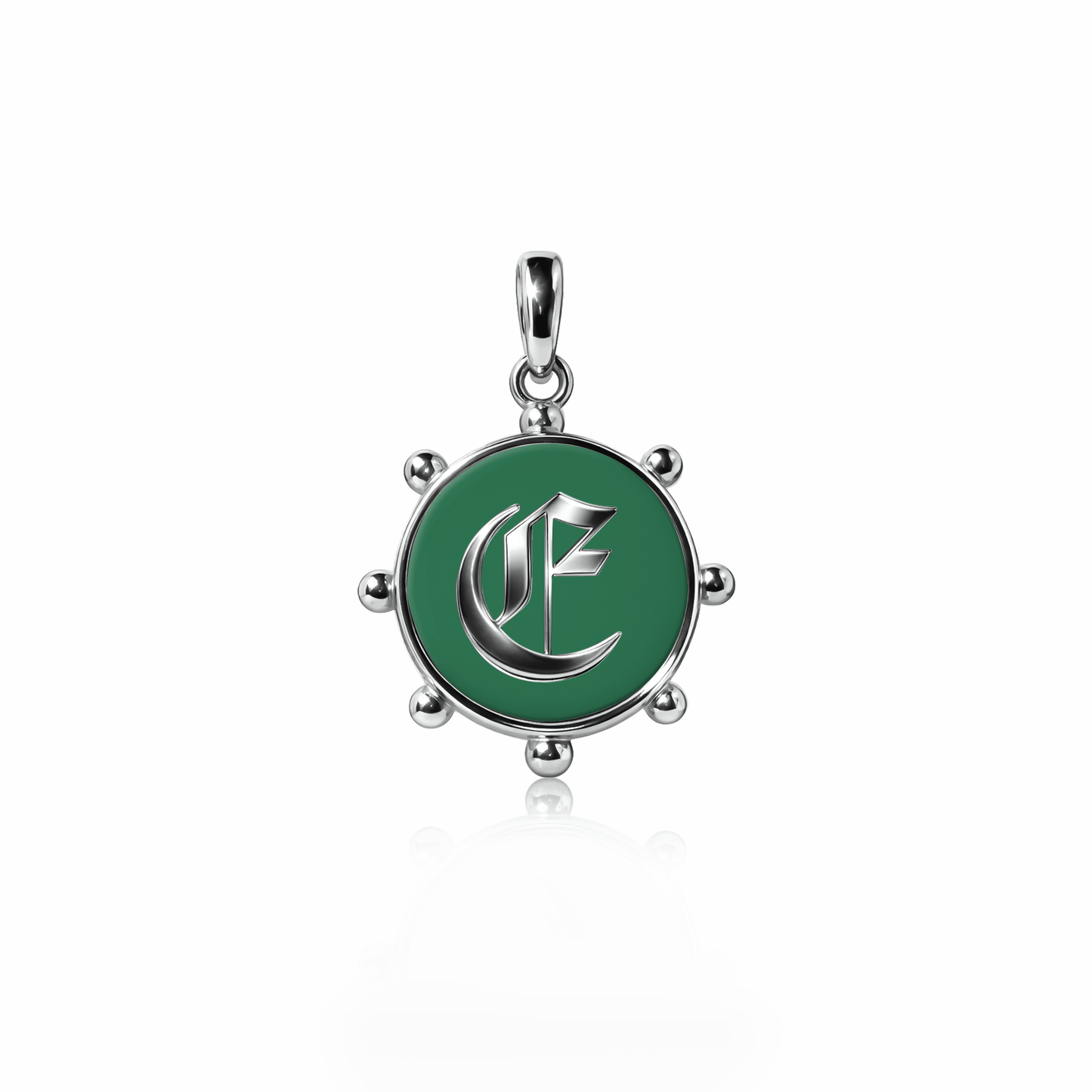 Orbit Charm, medium | Sterling Silver Spring Green {{ catogery }} {{ Collections }}