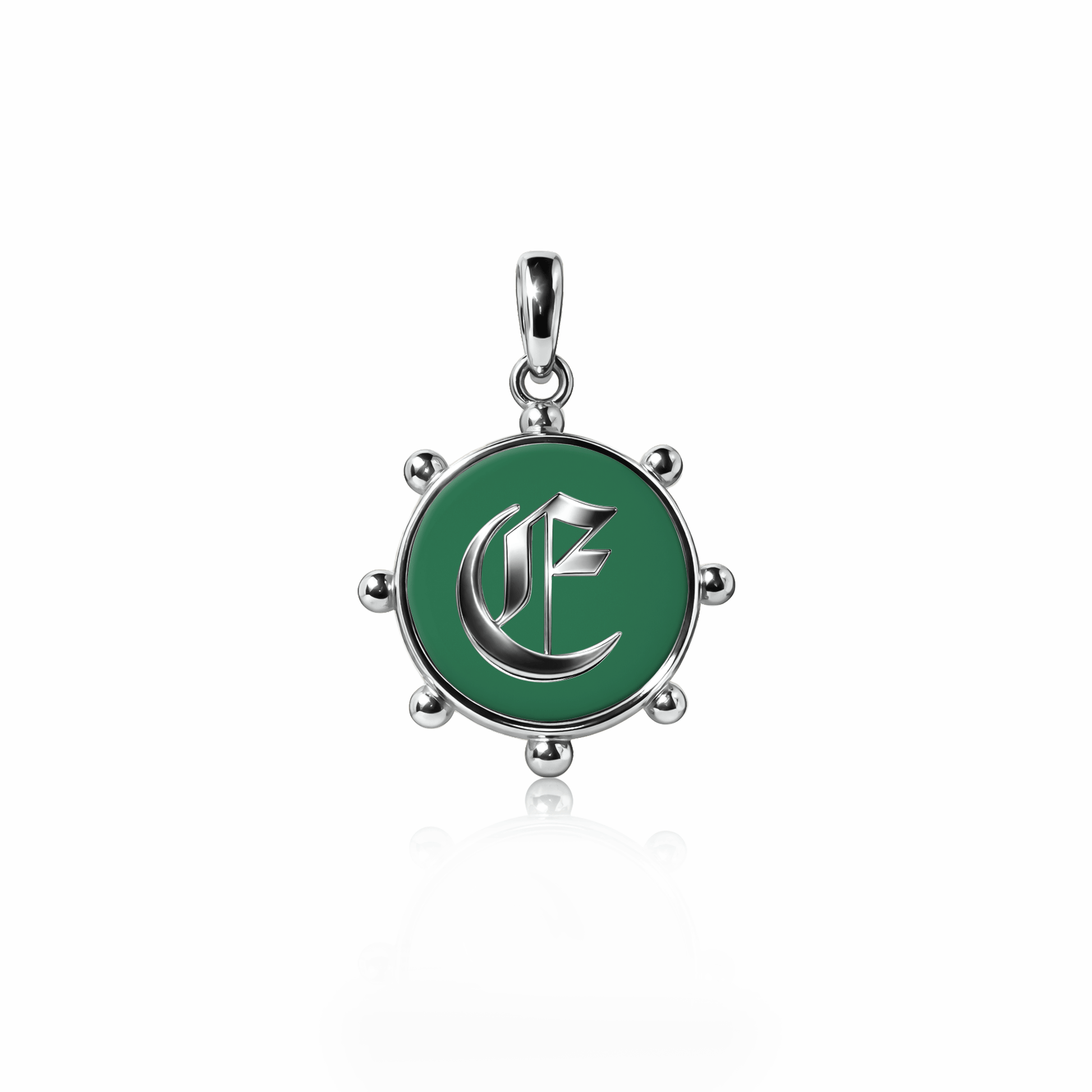 Orbit Charm, medium | Sterling Silver Spring Green {{ catogery }} {{ Collections }}