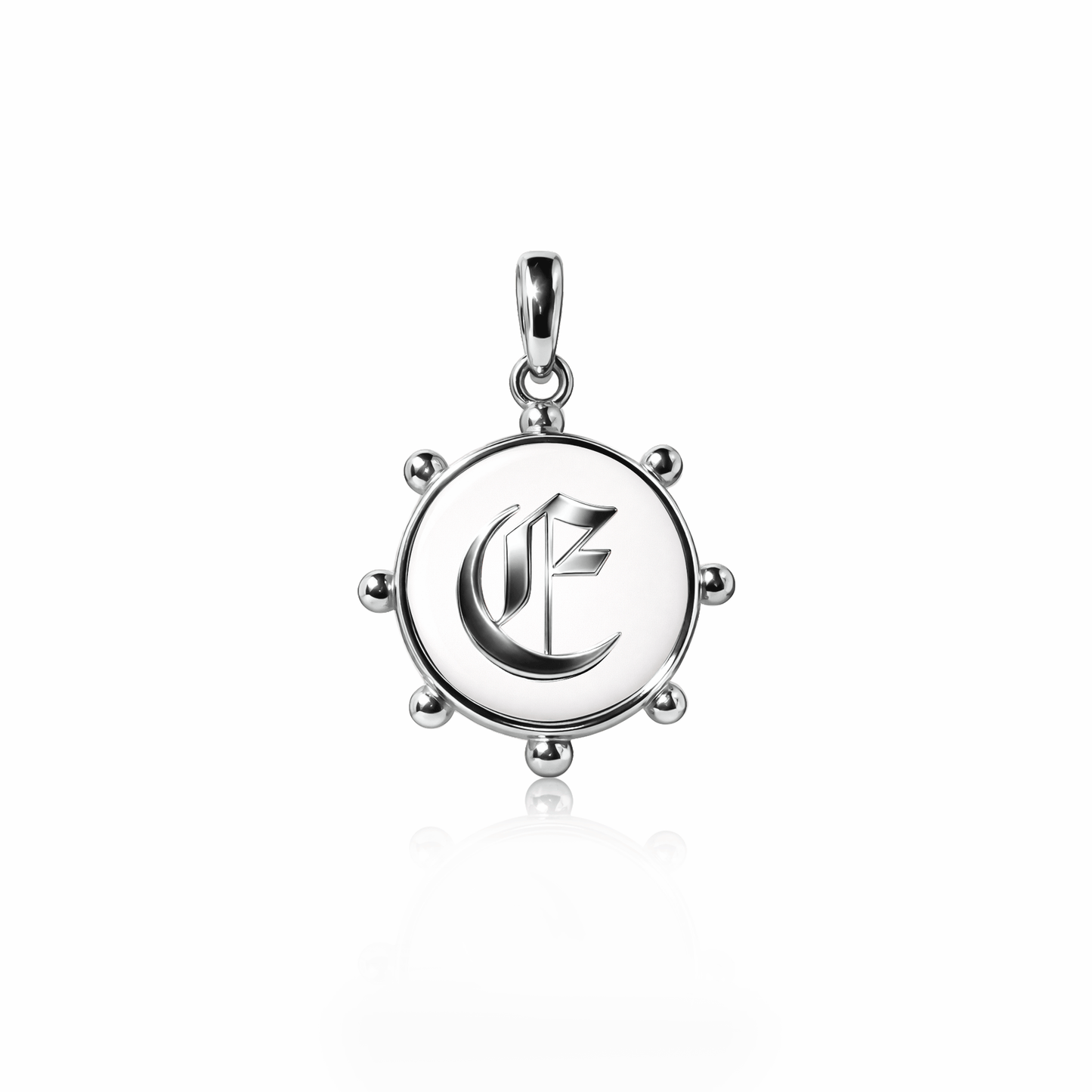 Orbit Charm, medium | Sterling Silver White Cloud {{ catogery }} {{ Collections }}