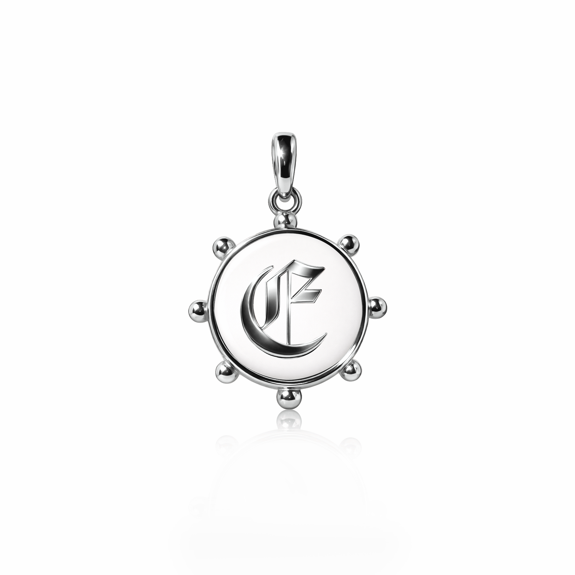 Orbit Charm, medium | Sterling Silver White Cloud {{ catogery }} {{ Collections }}