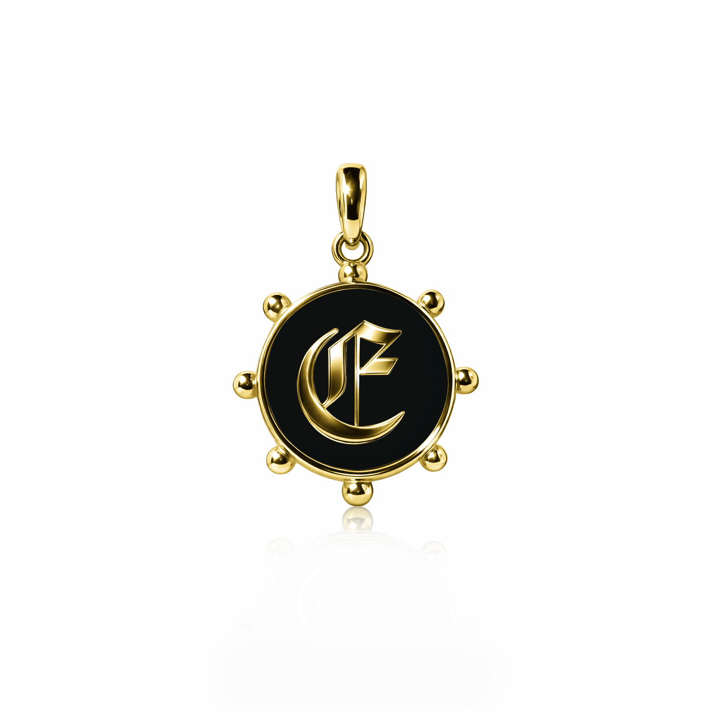 Orbit Charm, medium | 14K Gold Black Night {{ catogery }} {{ Collections }}