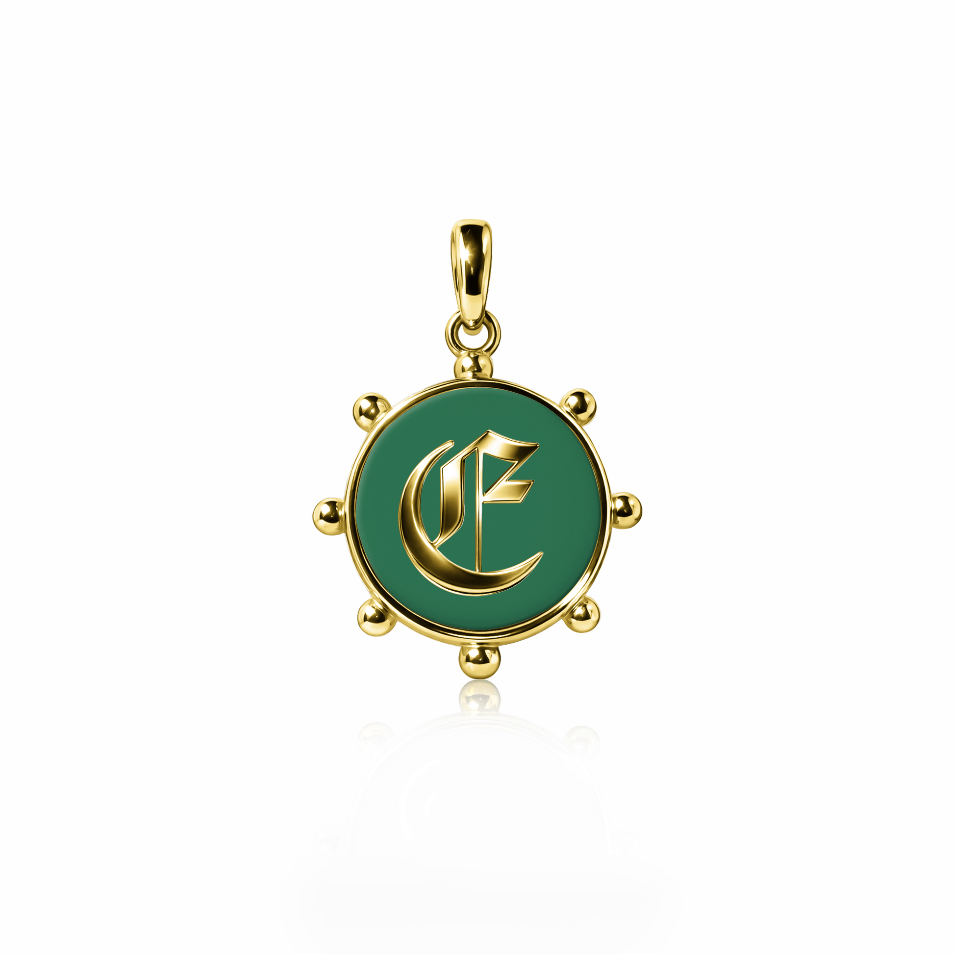 Orbit Charm, medium | 14K Gold Spring Green {{ catogery }} {{ Collections }}