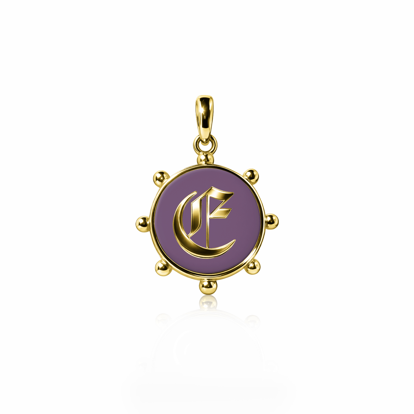 Orbit Charm, medium | 14K Gold Sunset Purple {{ catogery }} {{ Collections }}