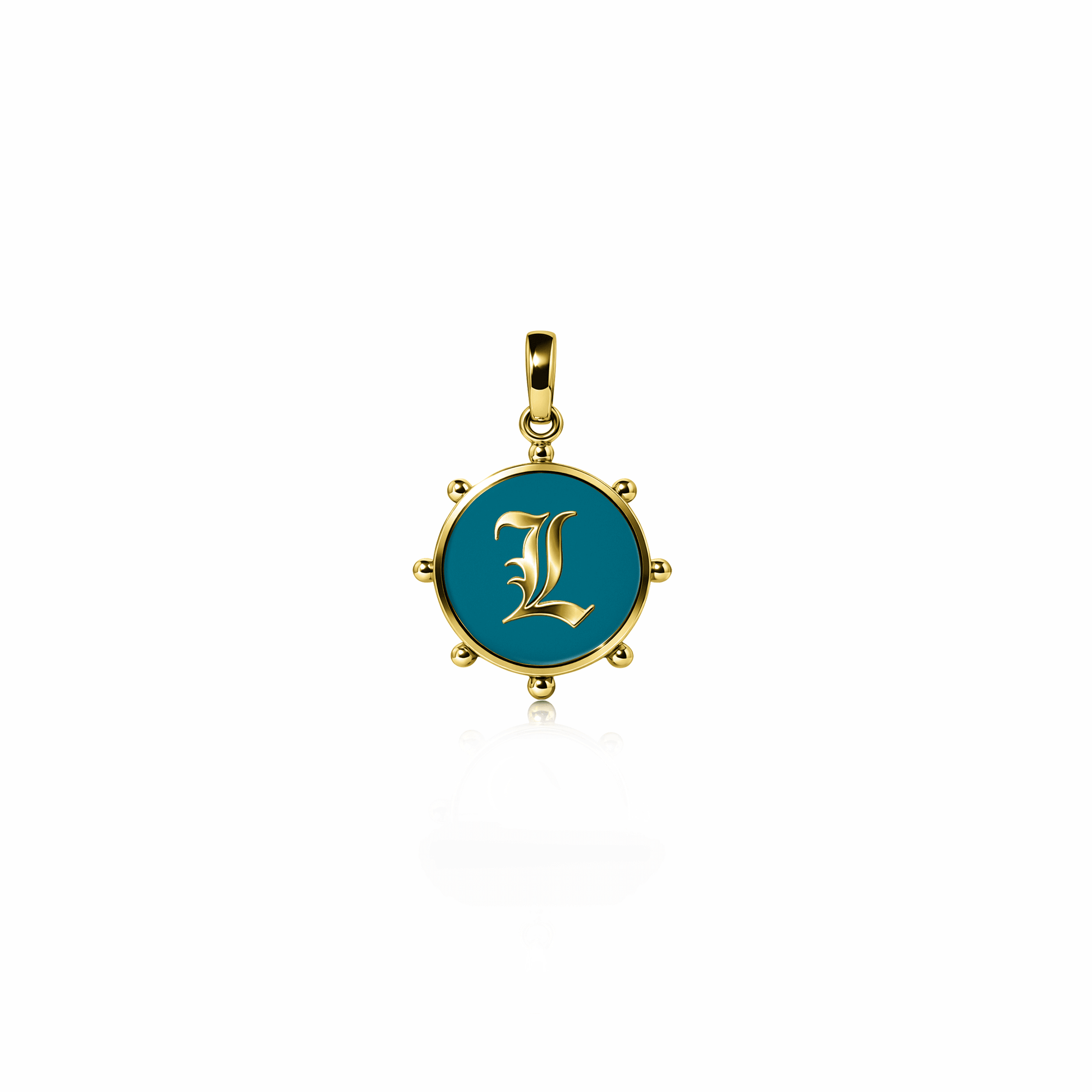 Orbit Charm, mini | 14K Gold Seafoam Green {{ catogery }} {{ Collections }}