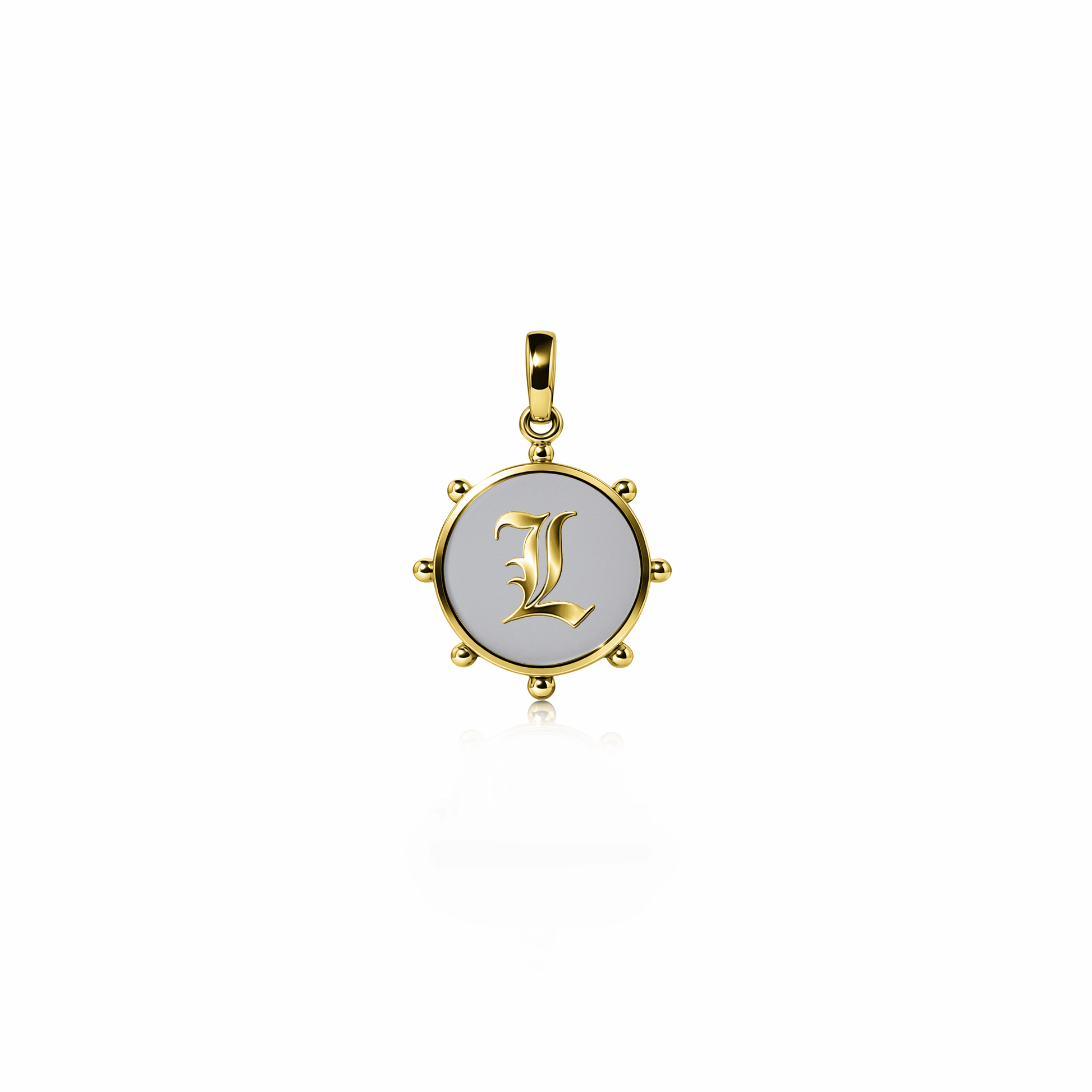 Orbit Charm, mini | 14K Gold Steel Gray {{ catogery }} {{ Collections }}