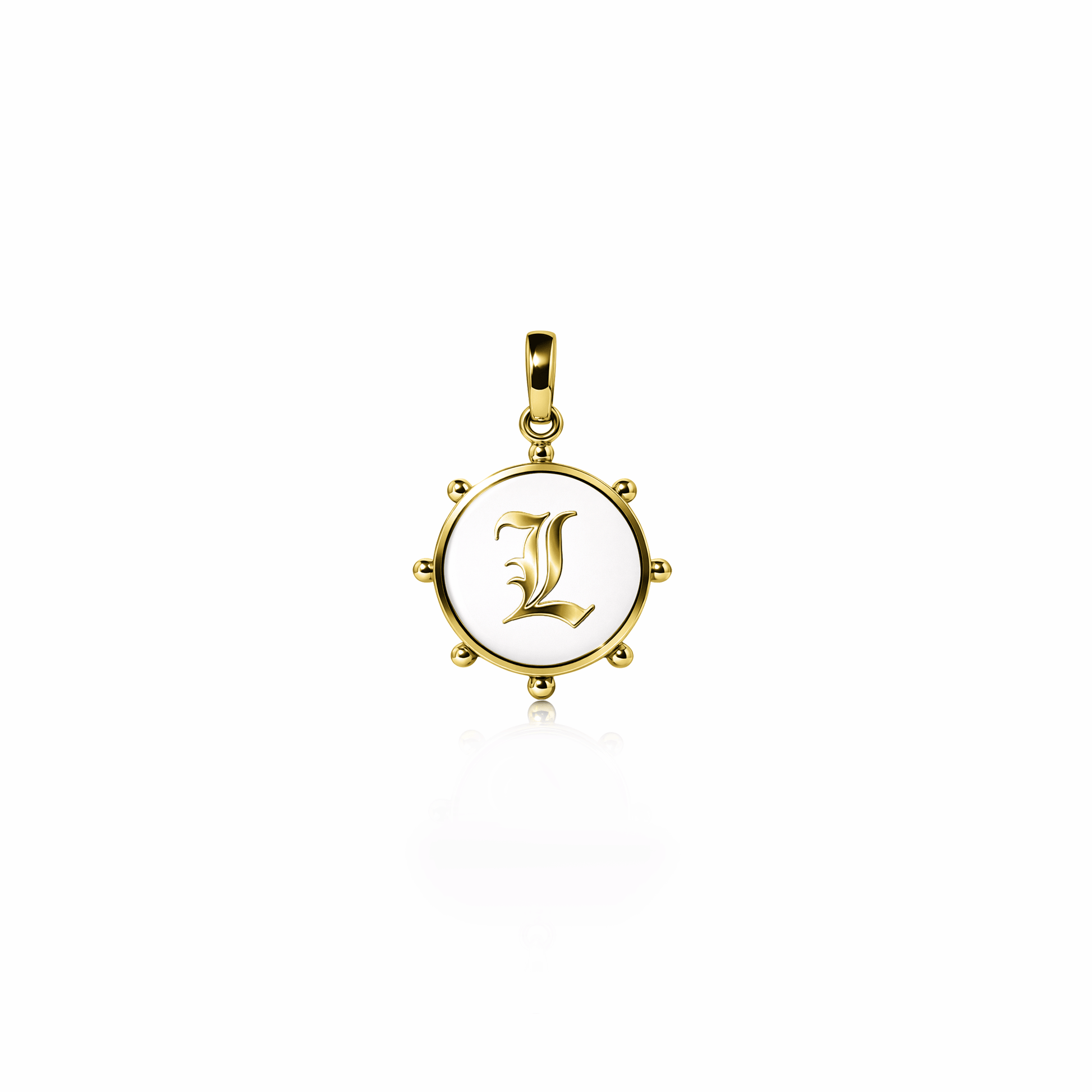 Orbit Charm, mini | 14K Gold White Cloud {{ catogery }} {{ Collections }}