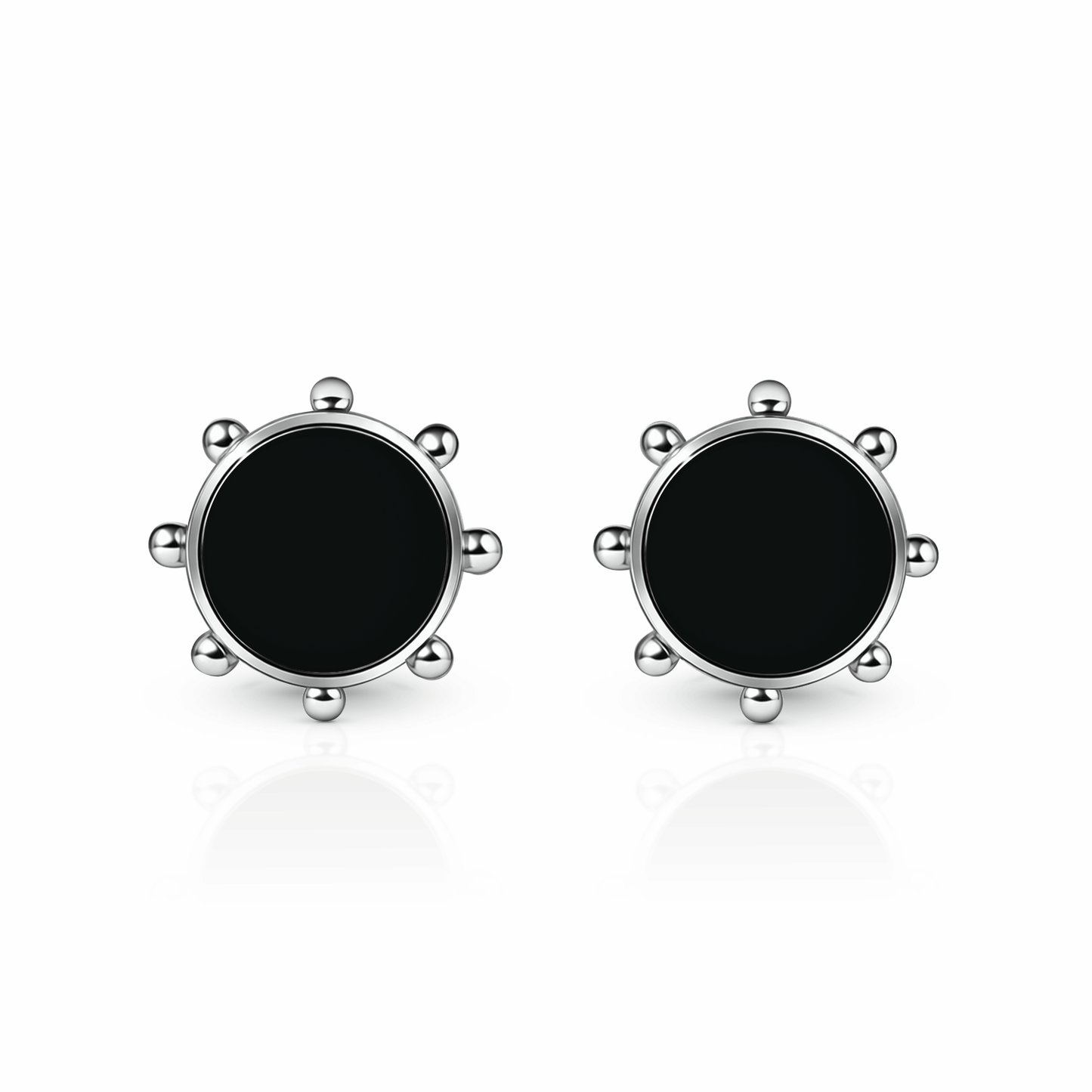 Orbit Stud Earrings | Sterling Silver Black Night {{ catogery }} {{ Collections }}