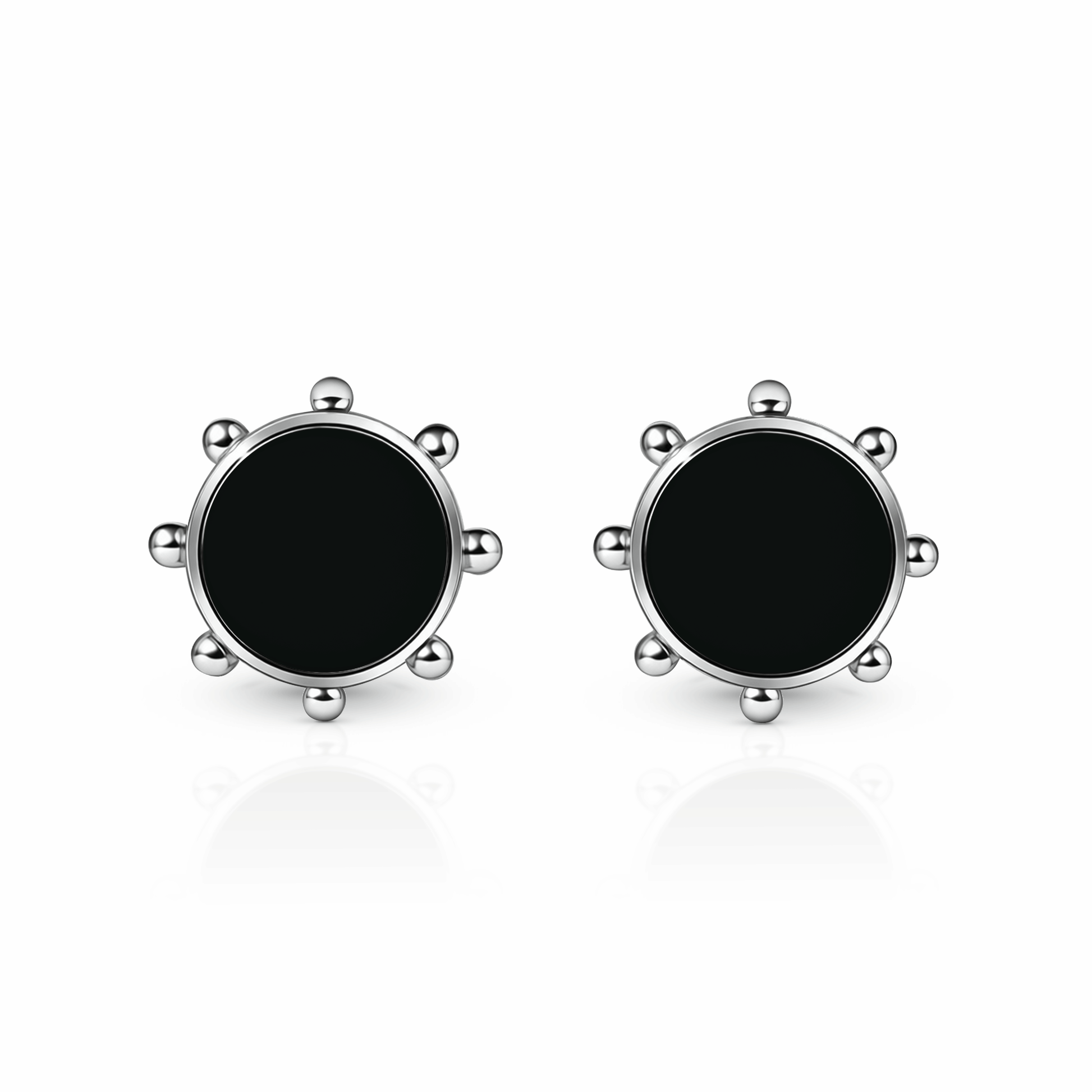 Orbit Stud Earrings | Sterling Silver Black Night {{ catogery }} {{ Collections }}