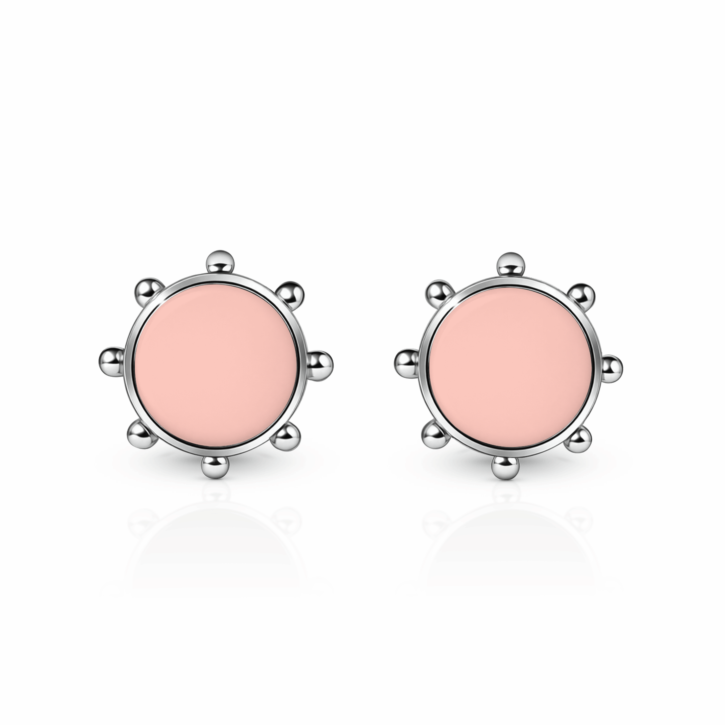 Orbit Stud Earrings | Sterling Silver Rose Petal {{ catogery }} {{ Collections }}