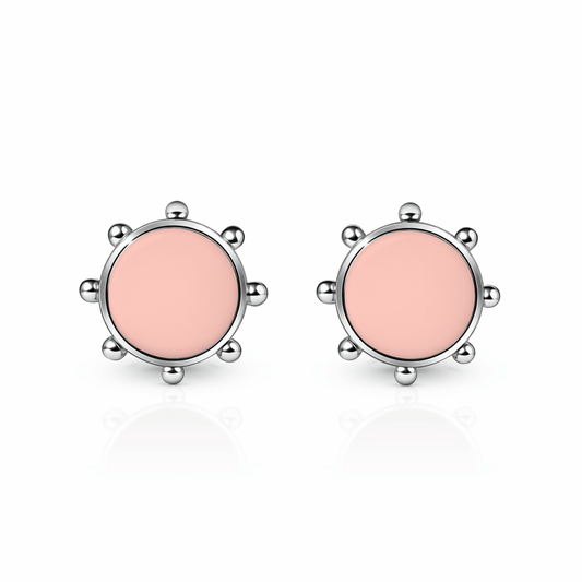 Orbit Stud Earrings | Sterling Silver Rose Petal {{ catogery }} {{ Collections }}