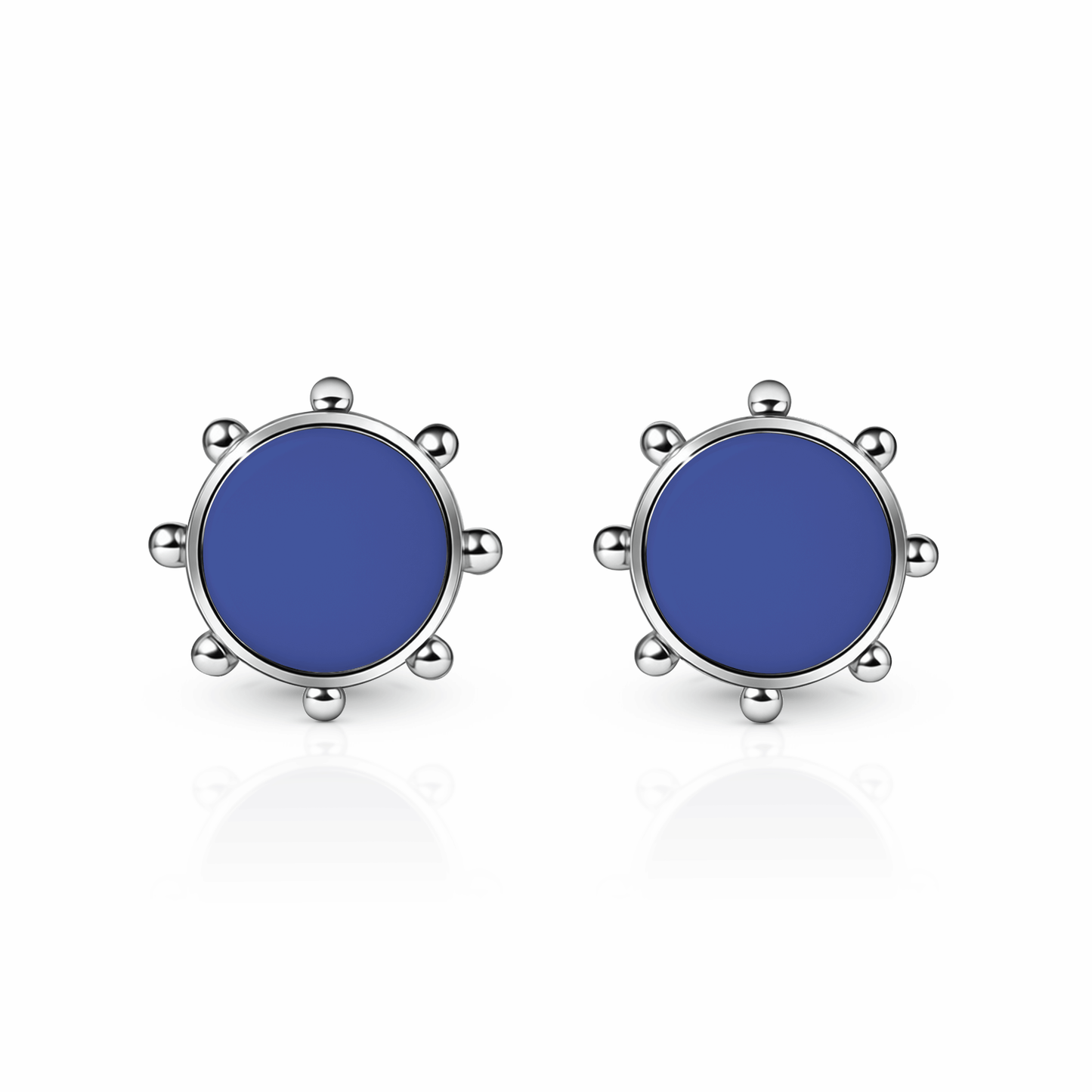 Orbit Stud Earrings | Sterling Silver Royal Blue {{ catogery }} {{ Collections }}