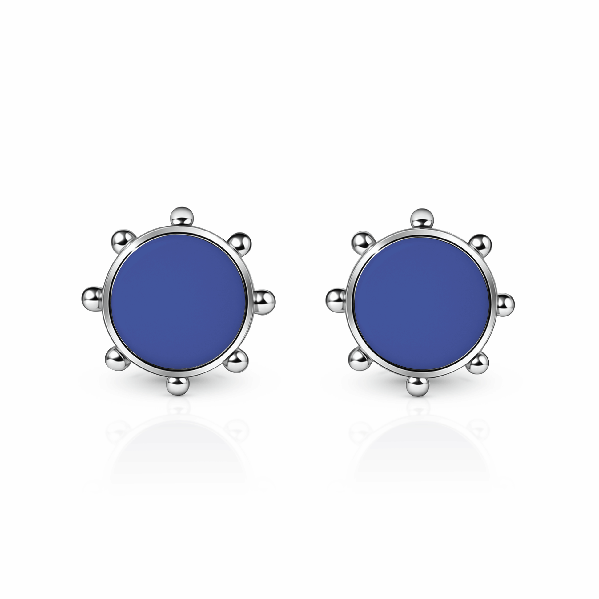 Orbit Stud Earrings | Sterling Silver Royal Blue {{ catogery }} {{ Collections }}