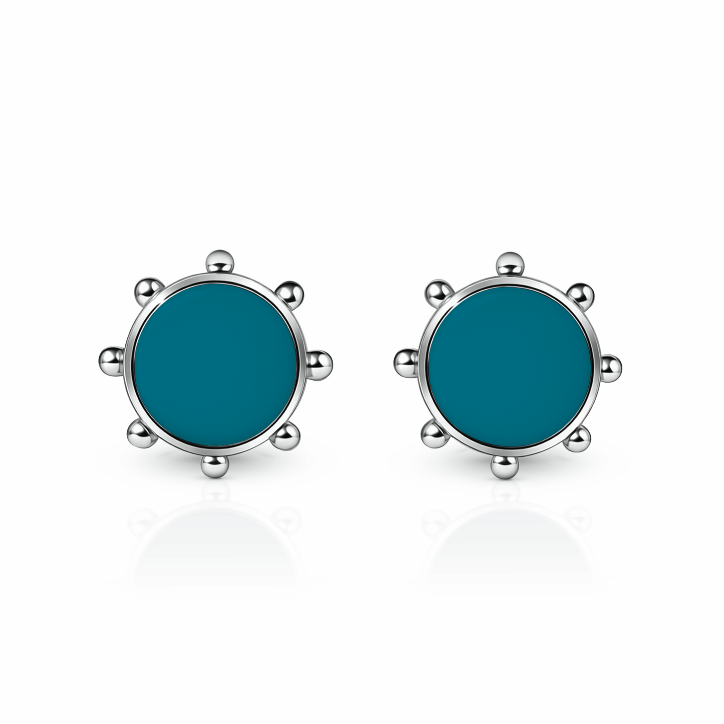 Orbit Stud Earrings | Sterling Silver Seafoam Green {{ catogery }} {{ Collections }}