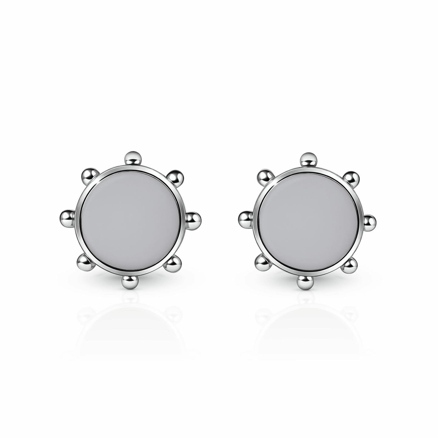 Orbit Stud Earrings | Sterling Silver Steel Gray {{ catogery }} {{ Collections }}