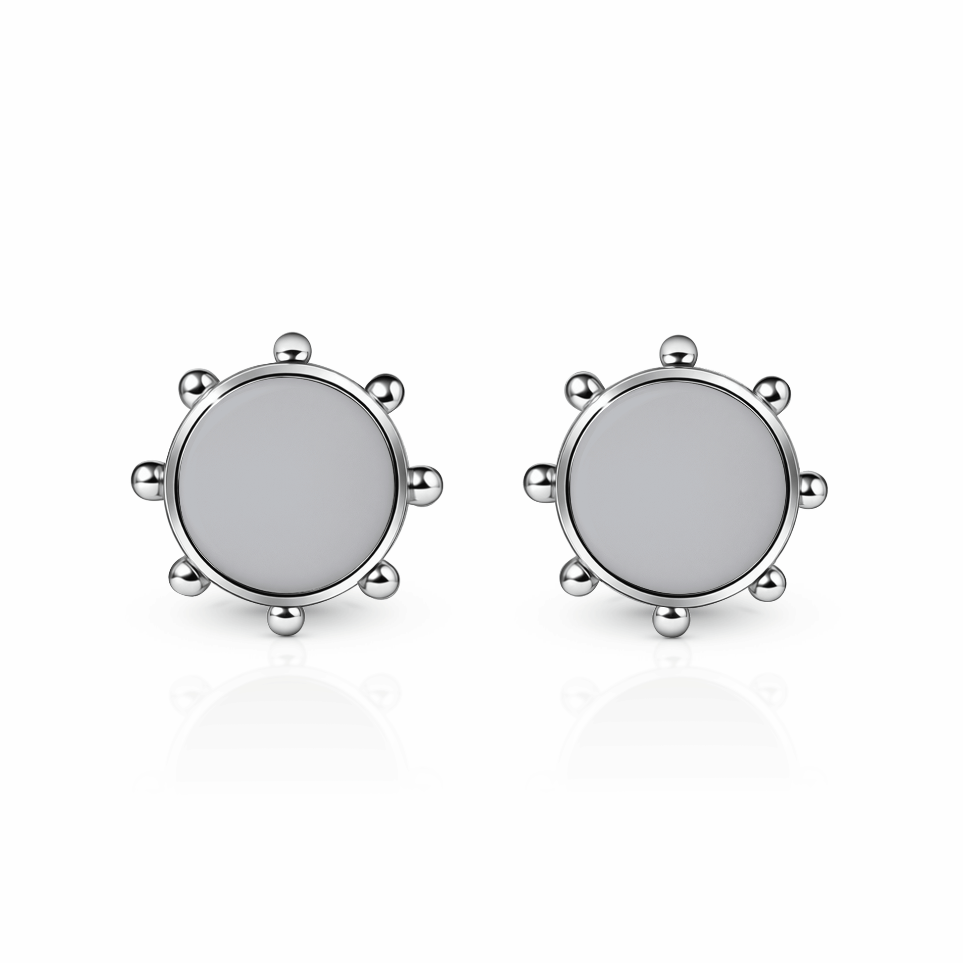 Orbit Stud Earrings | Sterling Silver Steel Gray {{ catogery }} {{ Collections }}