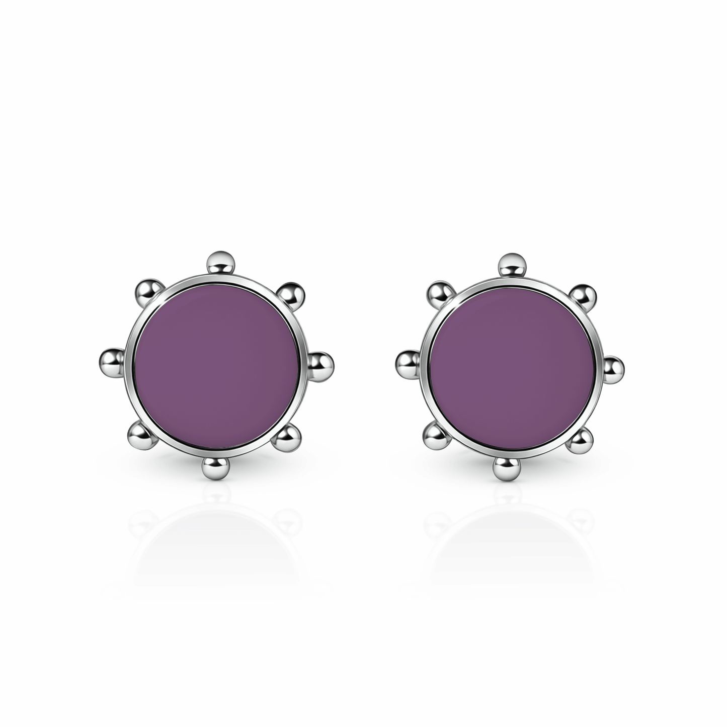 Orbit Stud Earrings | Sterling Silver Sunset Purple {{ catogery }} {{ Collections }}
