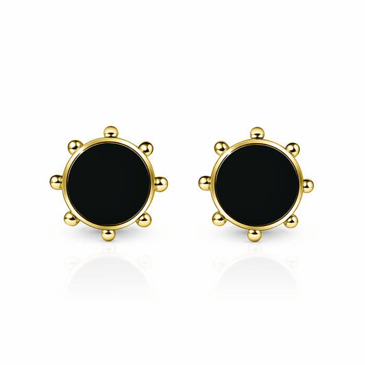 Orbit Stud Earrings | 14K Gold Black Night {{ catogery }} {{ Collections }}