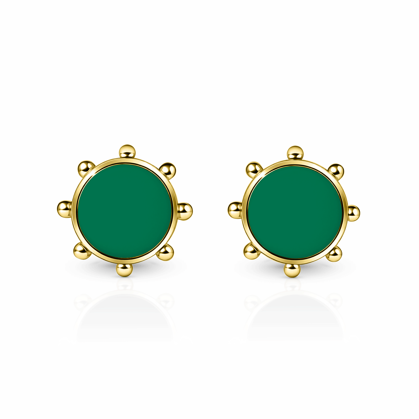 Orbit Stud Earrings | 14K Gold Spring Green {{ catogery }} {{ Collections }}