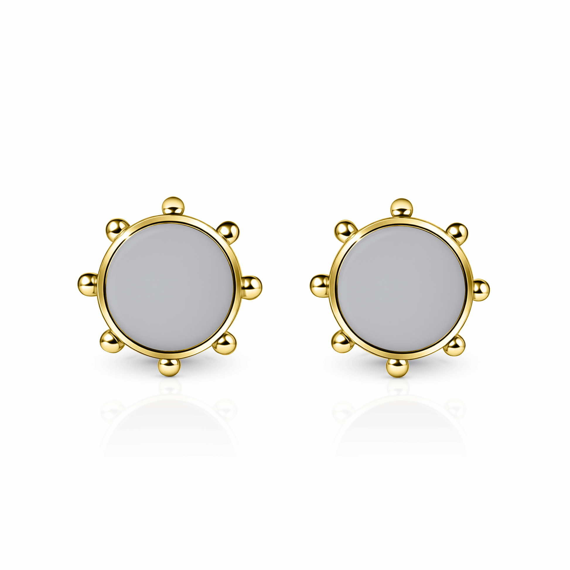 Orbit Stud Earrings | 14K Gold Steel Gray {{ catogery }} {{ Collections }}
