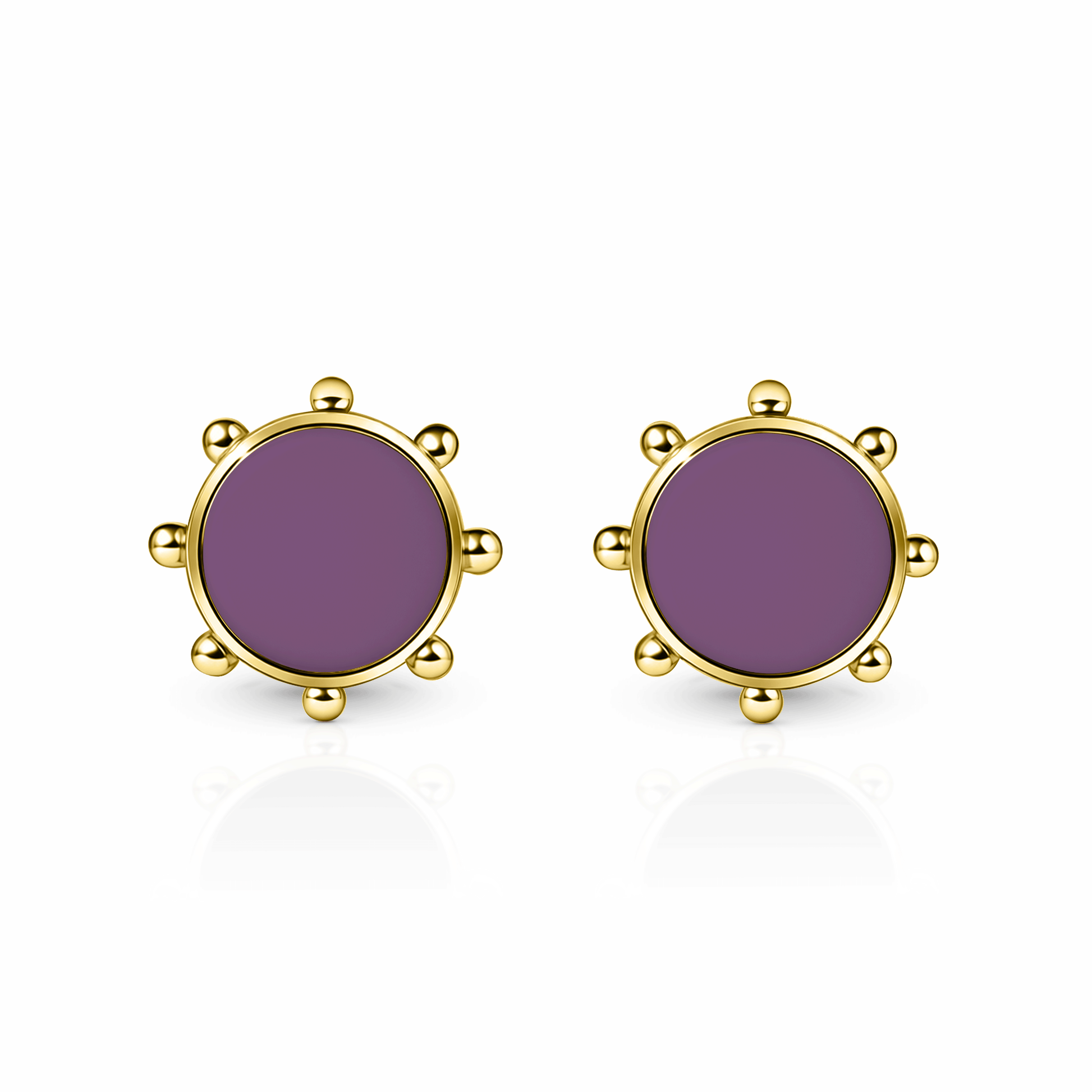 Orbit Stud Earrings | 14K Gold Sunset Purple {{ catogery }} {{ Collections }}