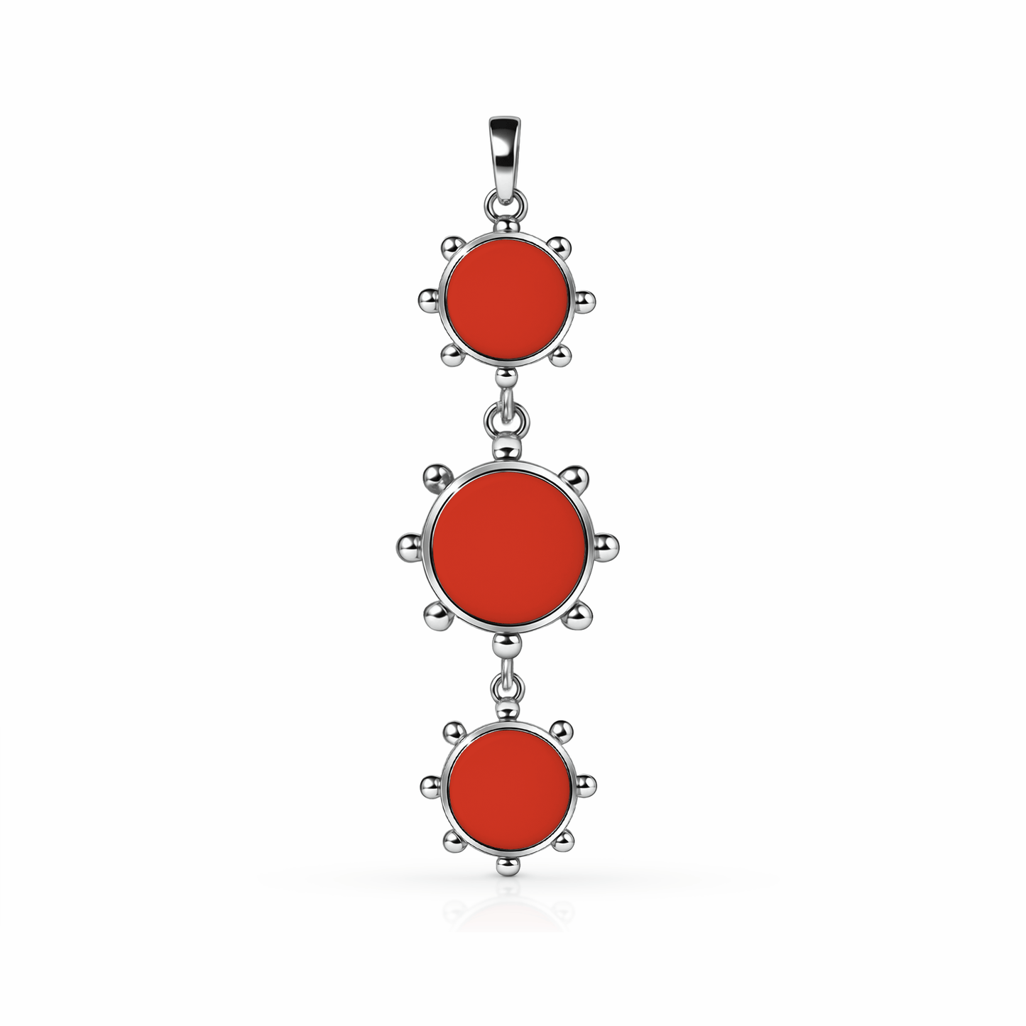 Orbit Reversible Totem Pendant | Sterling Silver Red Clay {{ catogery }} {{ Collections }}