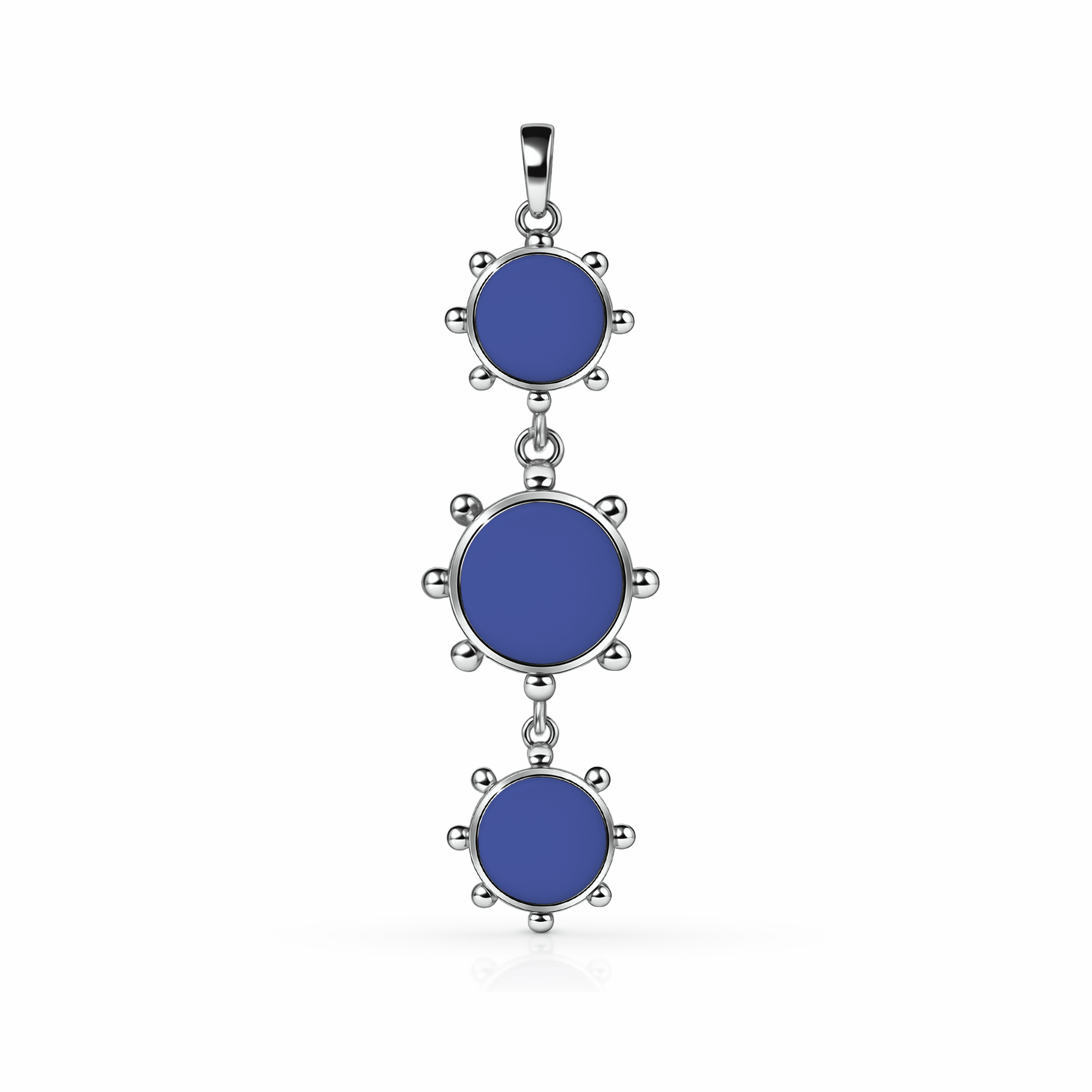 Orbit Reversible Totem Pendant | Sterling Silver Royal Blue {{ catogery }} {{ Collections }}