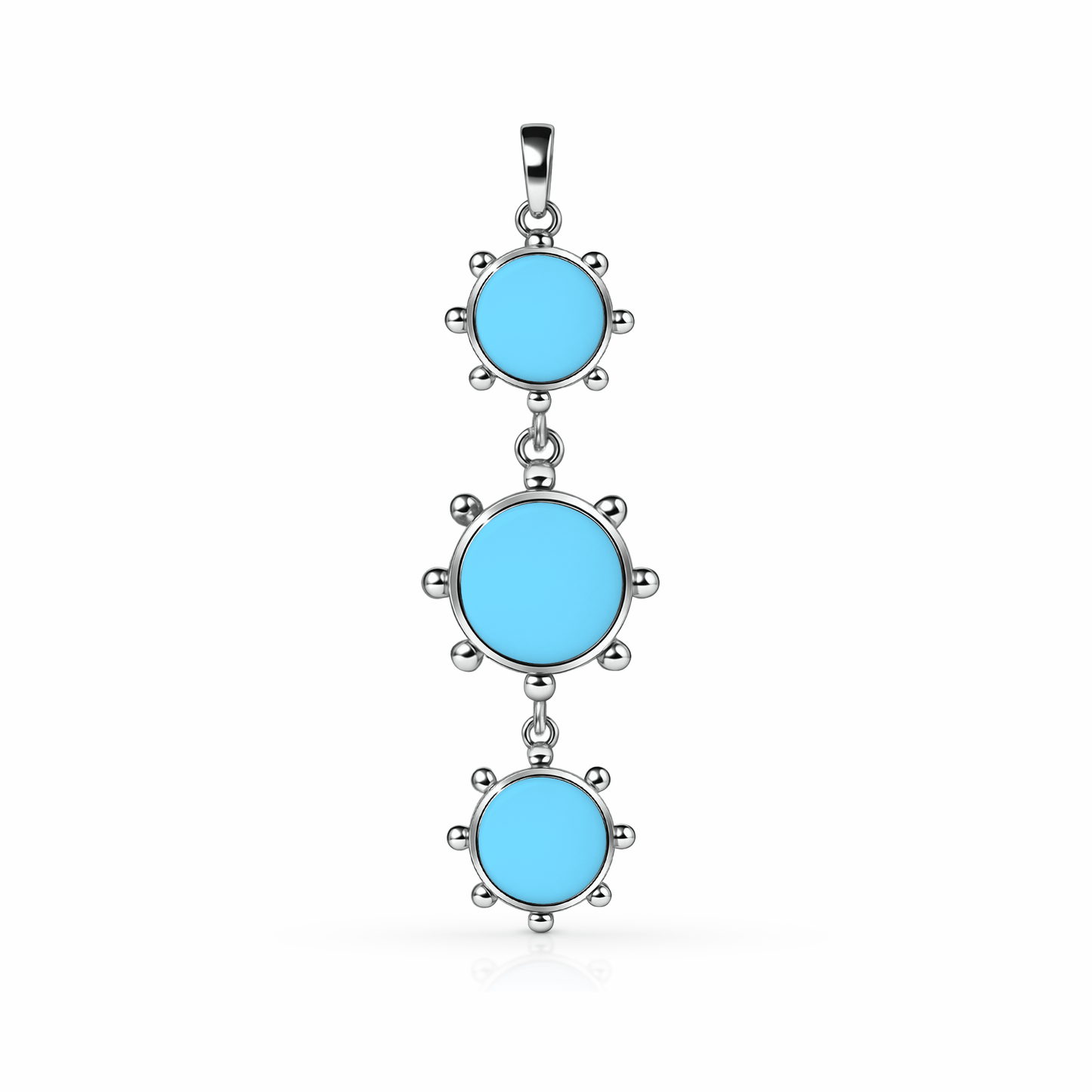 Orbit Reversible Totem Pendant | Sterling Silver Sky Blue {{ catogery }} {{ Collections }}