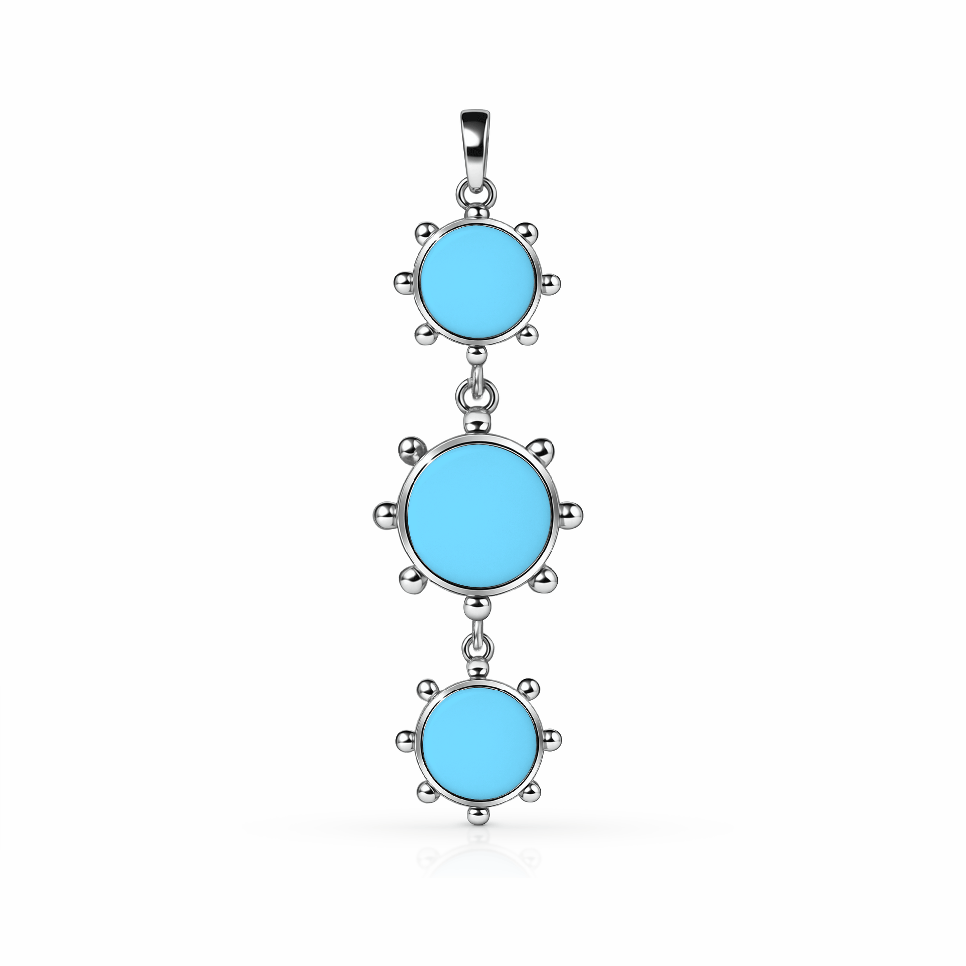 Orbit Reversible Totem Pendant | Sterling Silver Sky Blue {{ catogery }} {{ Collections }}