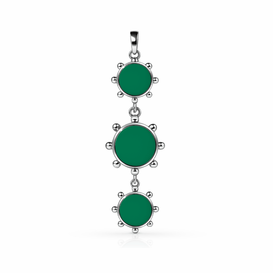Orbit Reversible Totem Pendant | Sterling Silver Spring Green {{ catogery }} {{ Collections }}